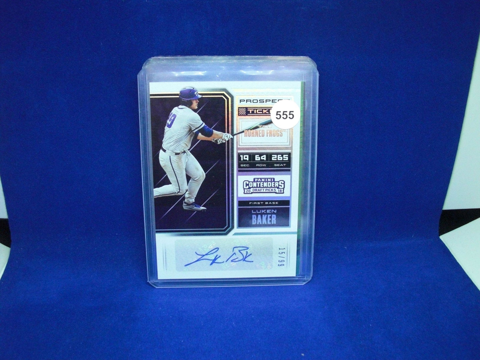luken baker auto #15/99: in top loader