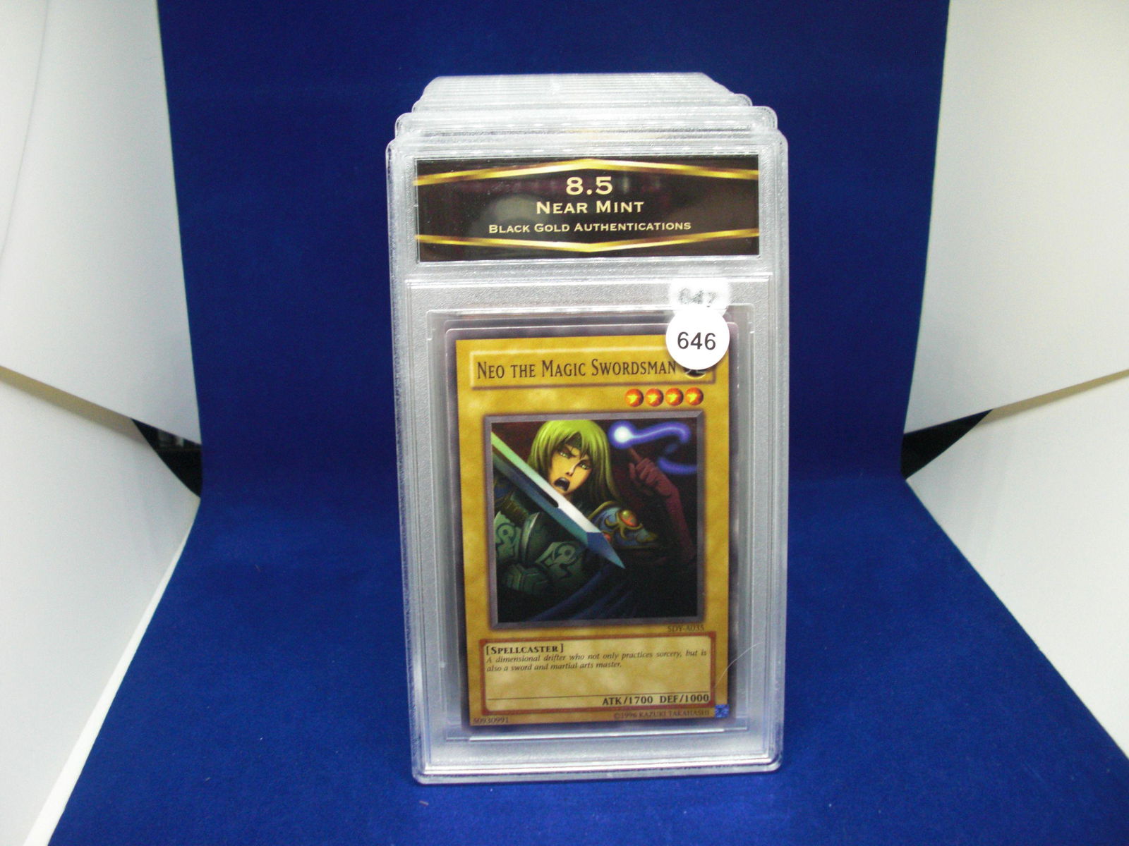 bga graded yu-gi-oh mint 8.5 neo the magic swordsman: nice graded card