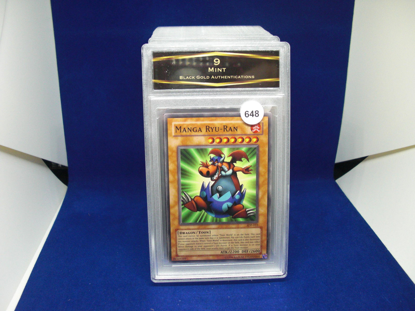 bga graded yu-gi-oh mint 9 manga ryu ran: nice graded card