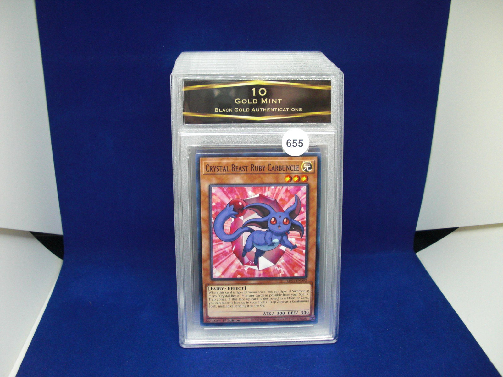 bga graded yu-gi-oh mint 10 crystal beast ruby carbuncle: nice graded card