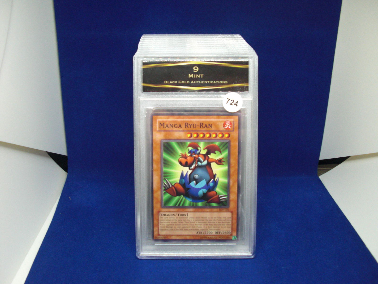 bga graded yu-gi-oh mint 9 manga ryu ran: nice graded card