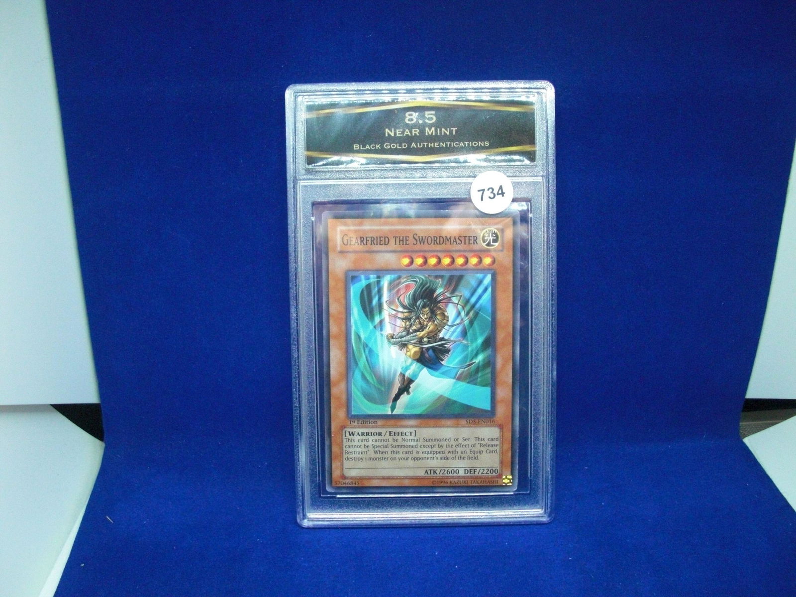 bga graded yu-gi-oh mint 8.5 gearfried the swordmaster: nice graded card