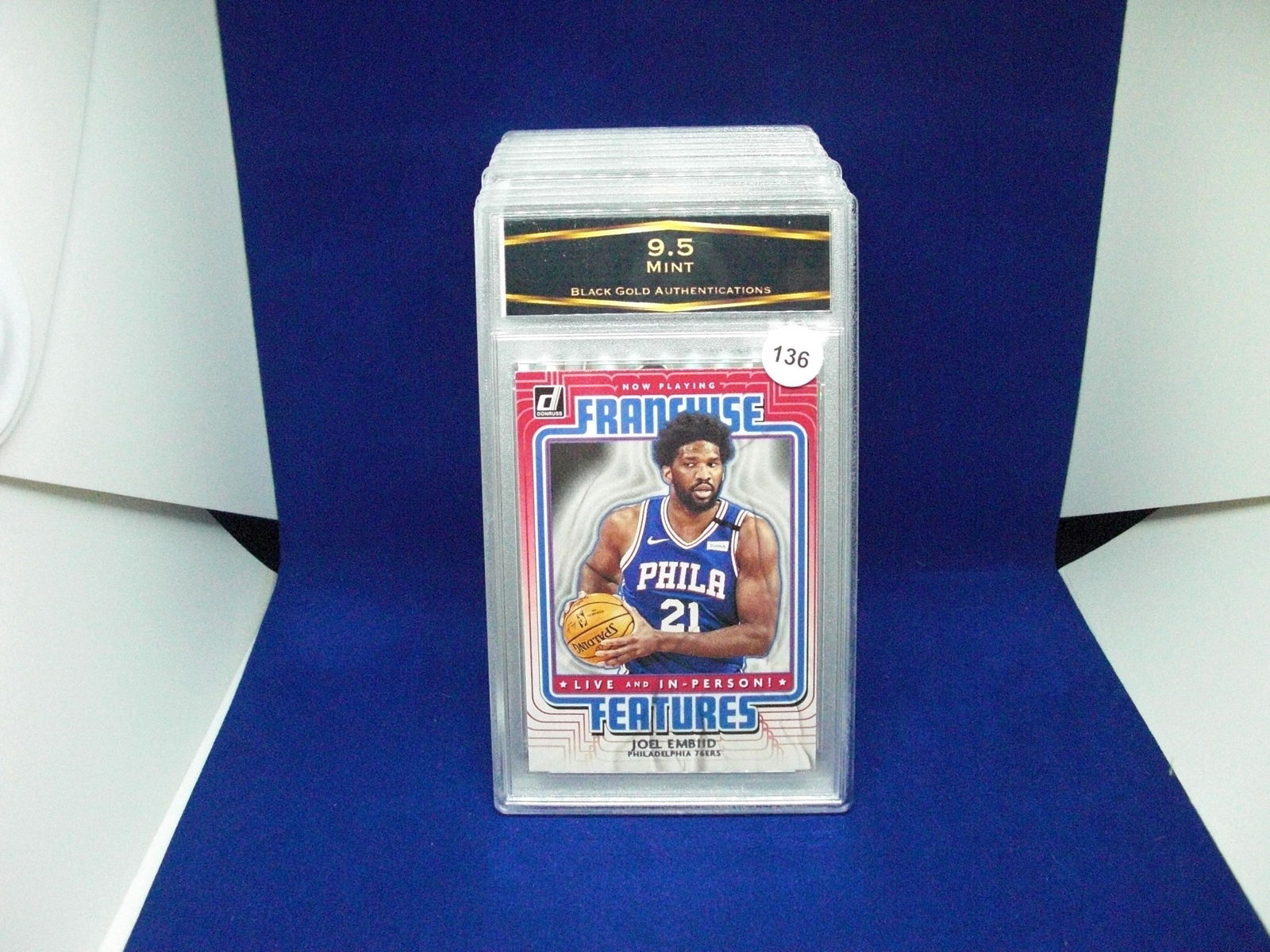 bga graded mint 9.5 joel embiid franchis features: nice graded card