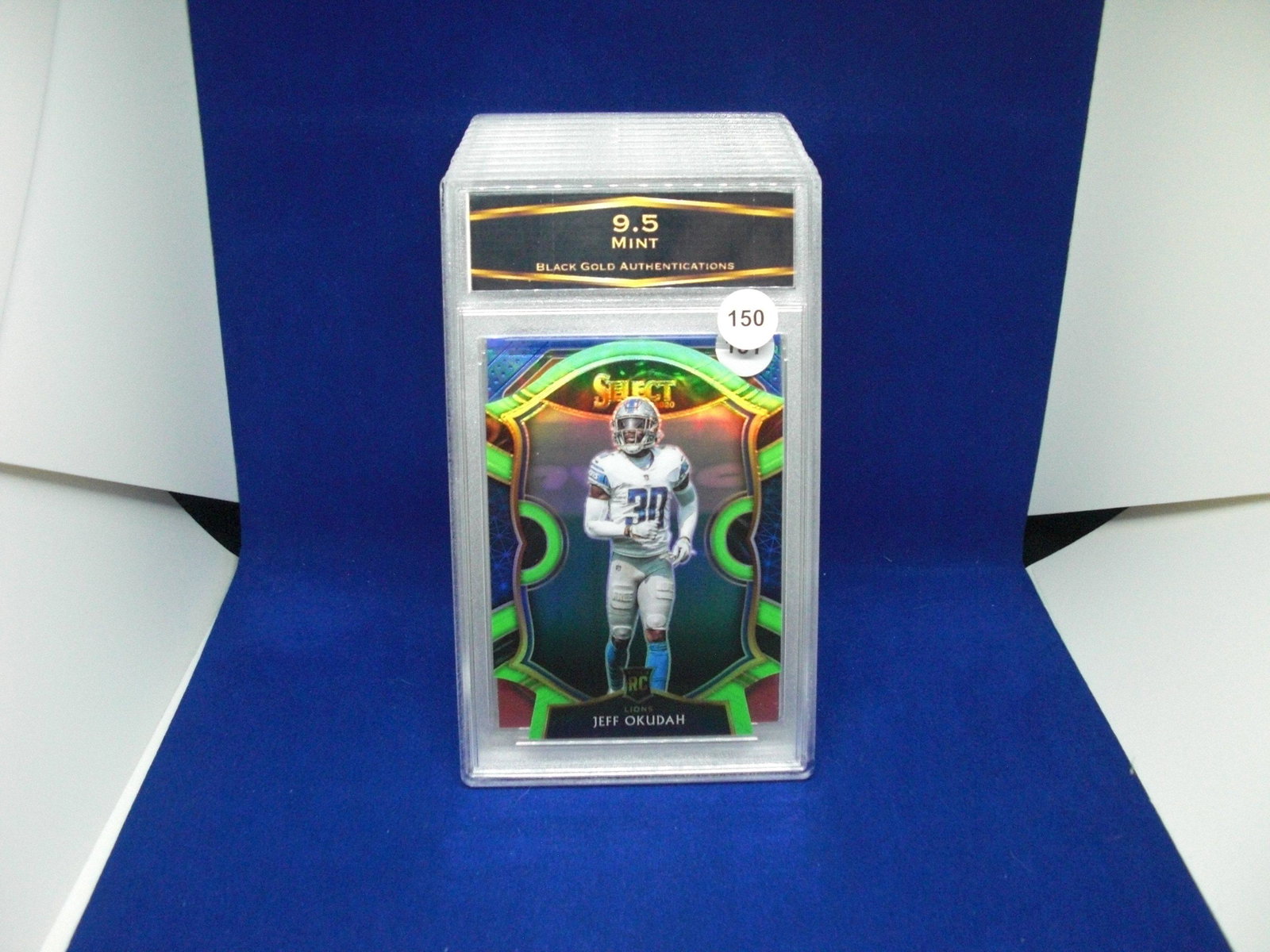 bga graded mint 9.5 jeff okudah rookie green die cut: nice graded card