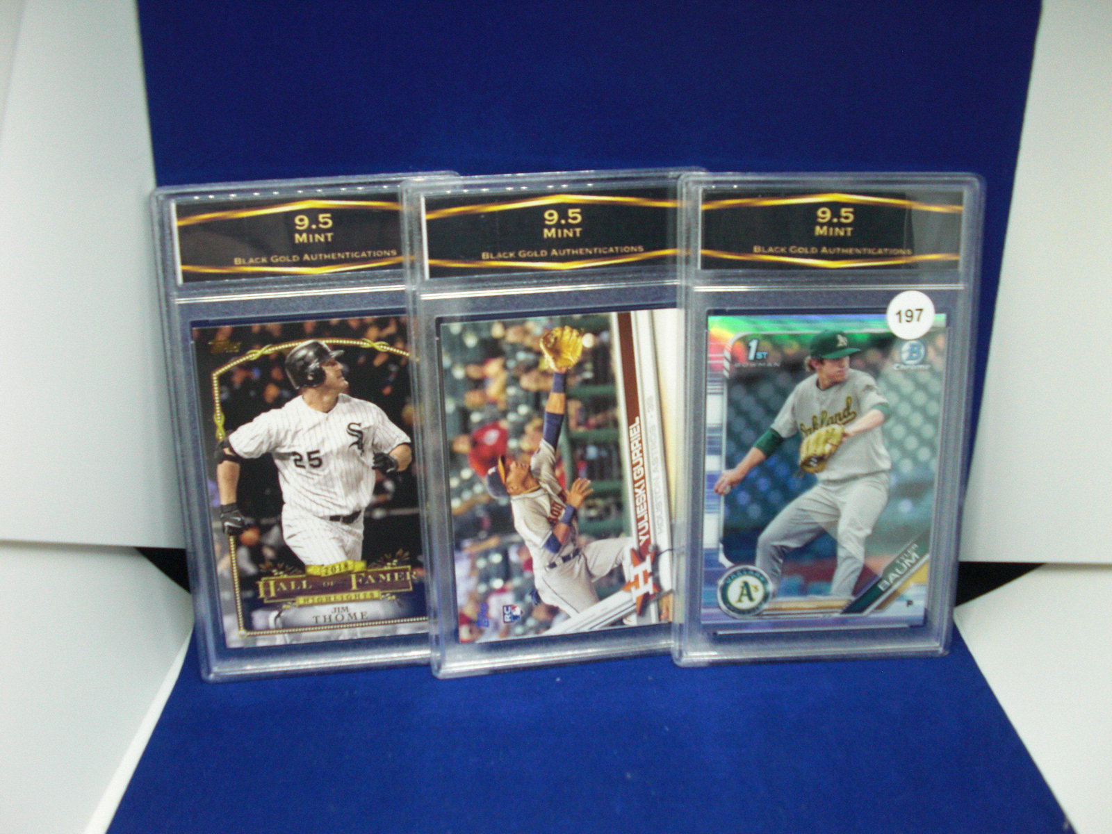 bga graded lot of 3 graded baseball cards: nice graded card