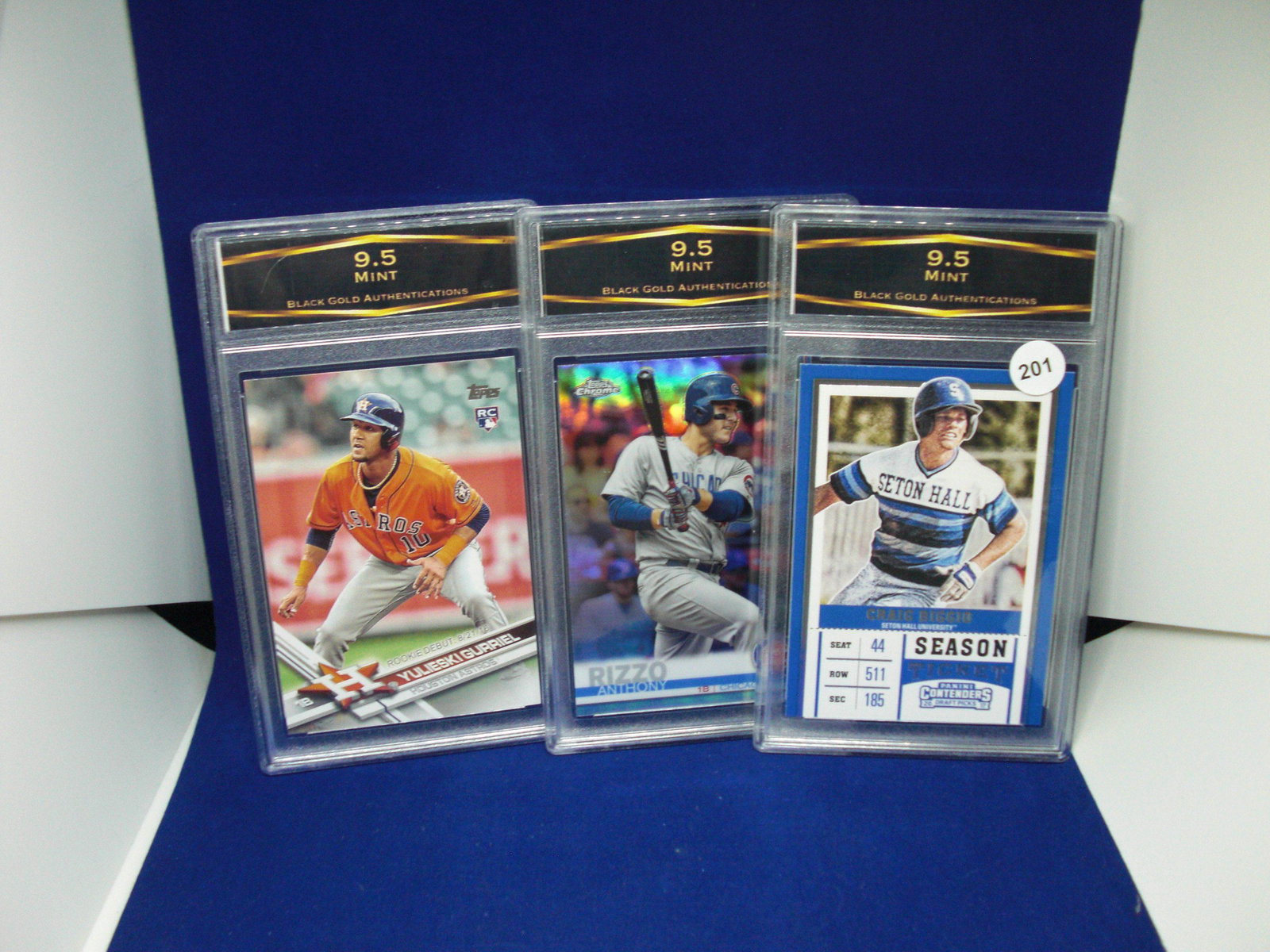 bga graded lot of 3 graded baseball cards: nice graded card