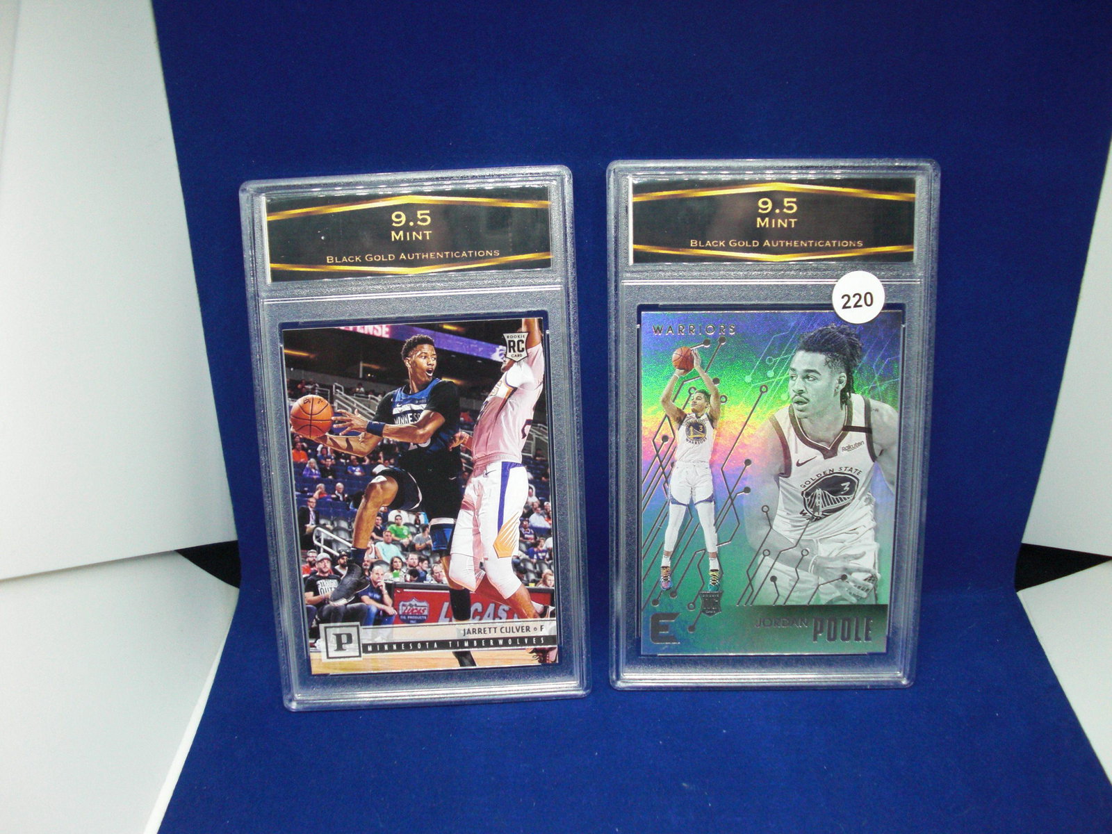 bga graded mint lot of 2 graded basketball cards: nice graded card