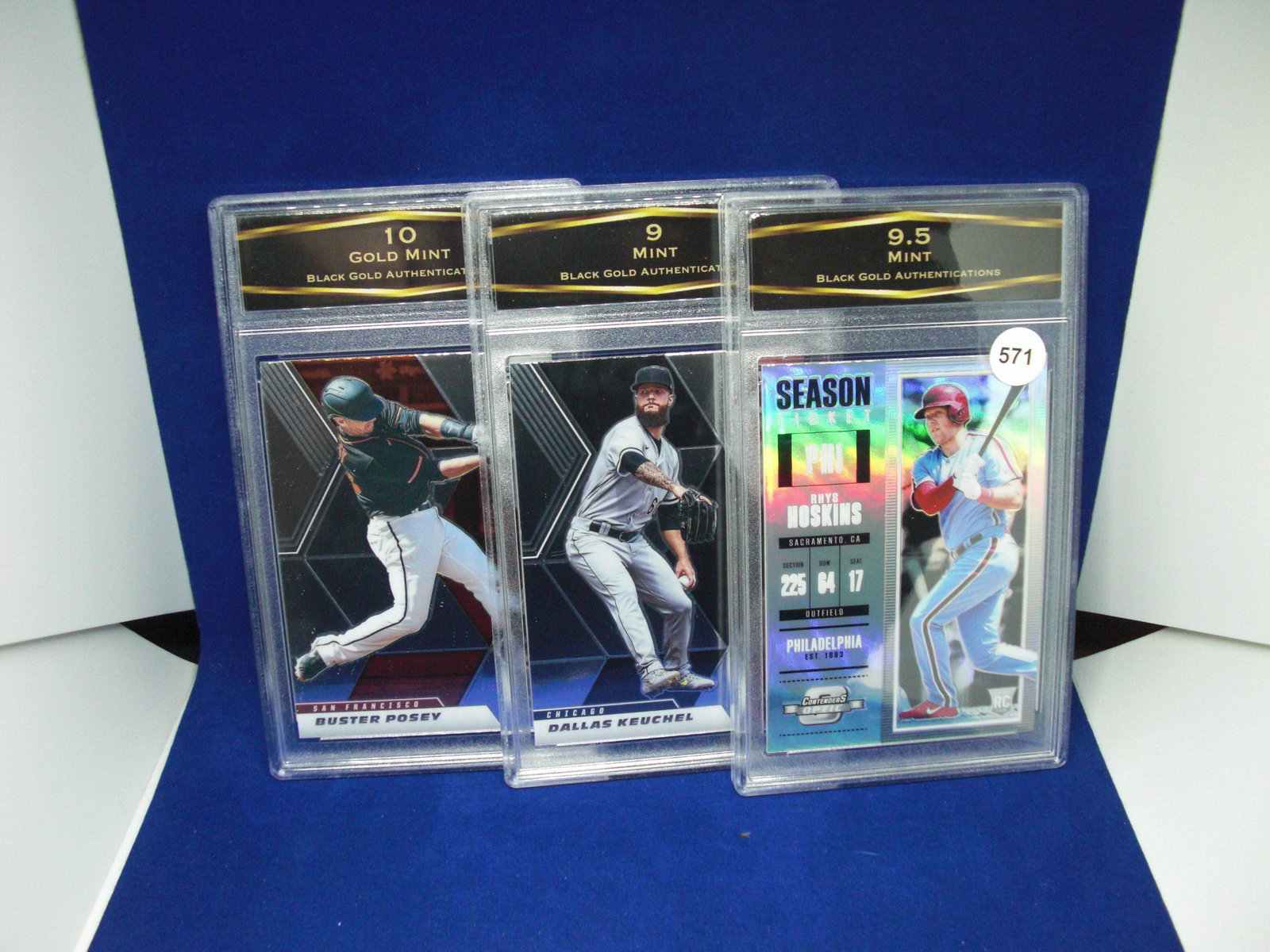 lot of 3 bga graded baseball cards: lot of 3 bga graded baseball cards