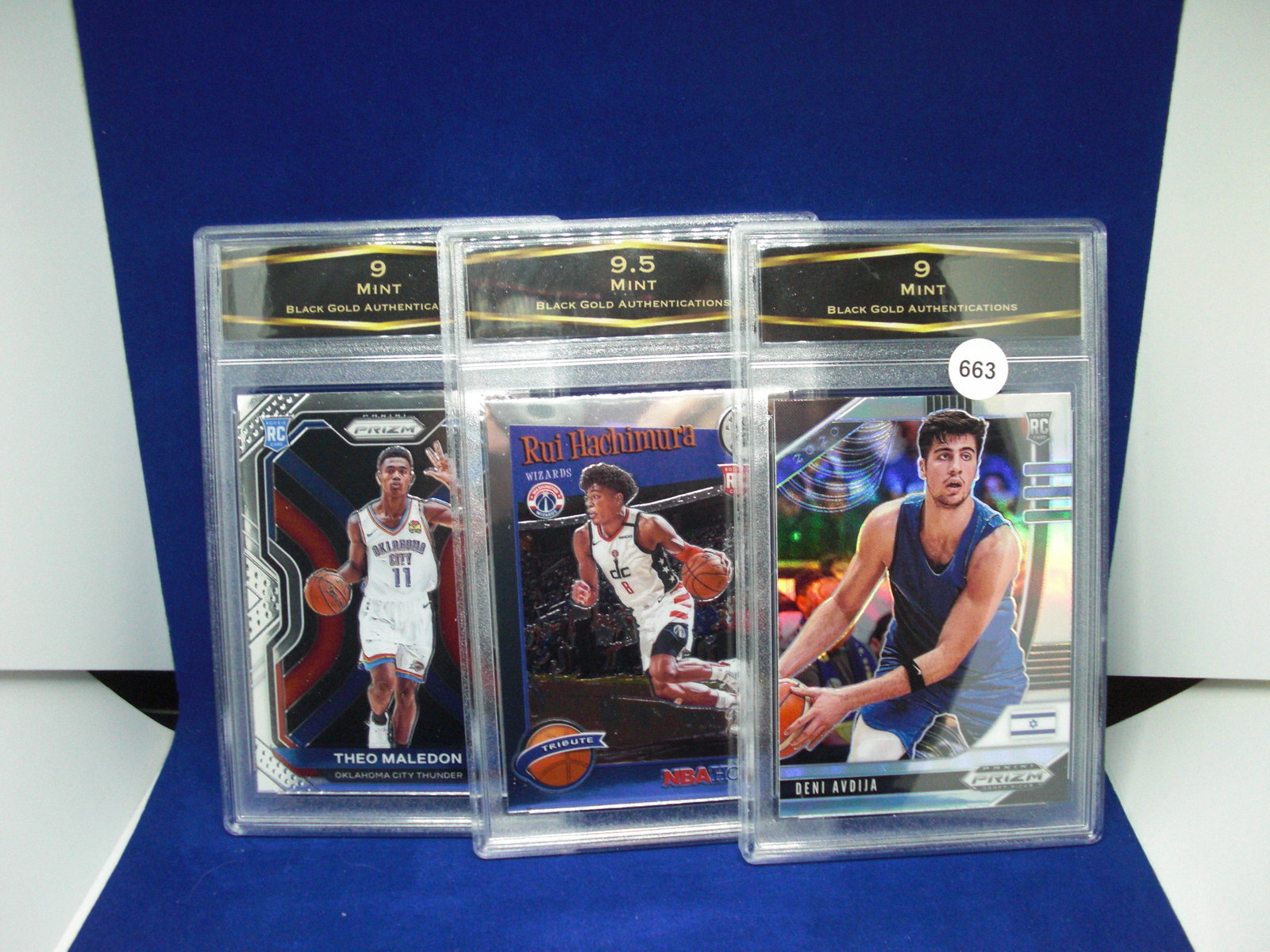 lot of 3 bga graded basketball cards: lot of 3 bga graded basketball cards