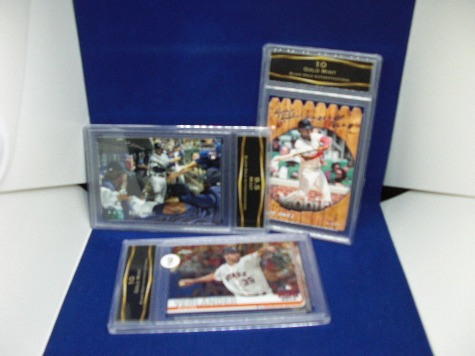 lot of 3 bga graded baseball cards: lot of 3 bga graded baseball cards