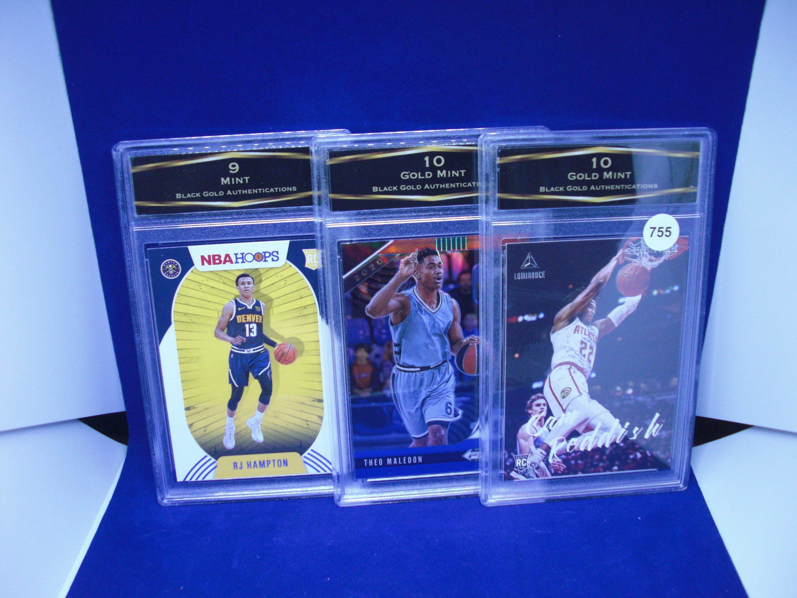 lot of 3 bga graded basketball cards: lot of 3 bga graded basketball cards