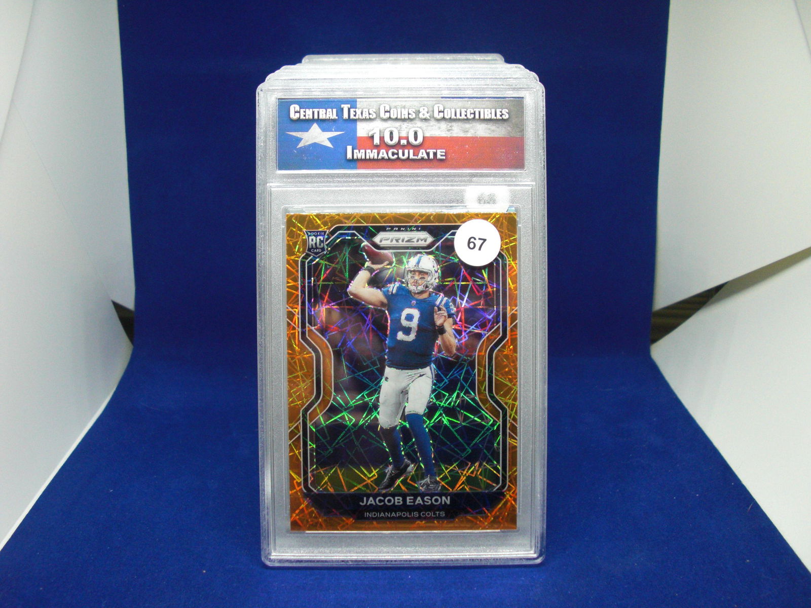 ctcc graded jacob eason rookie orange mint 10 (1 of 1)