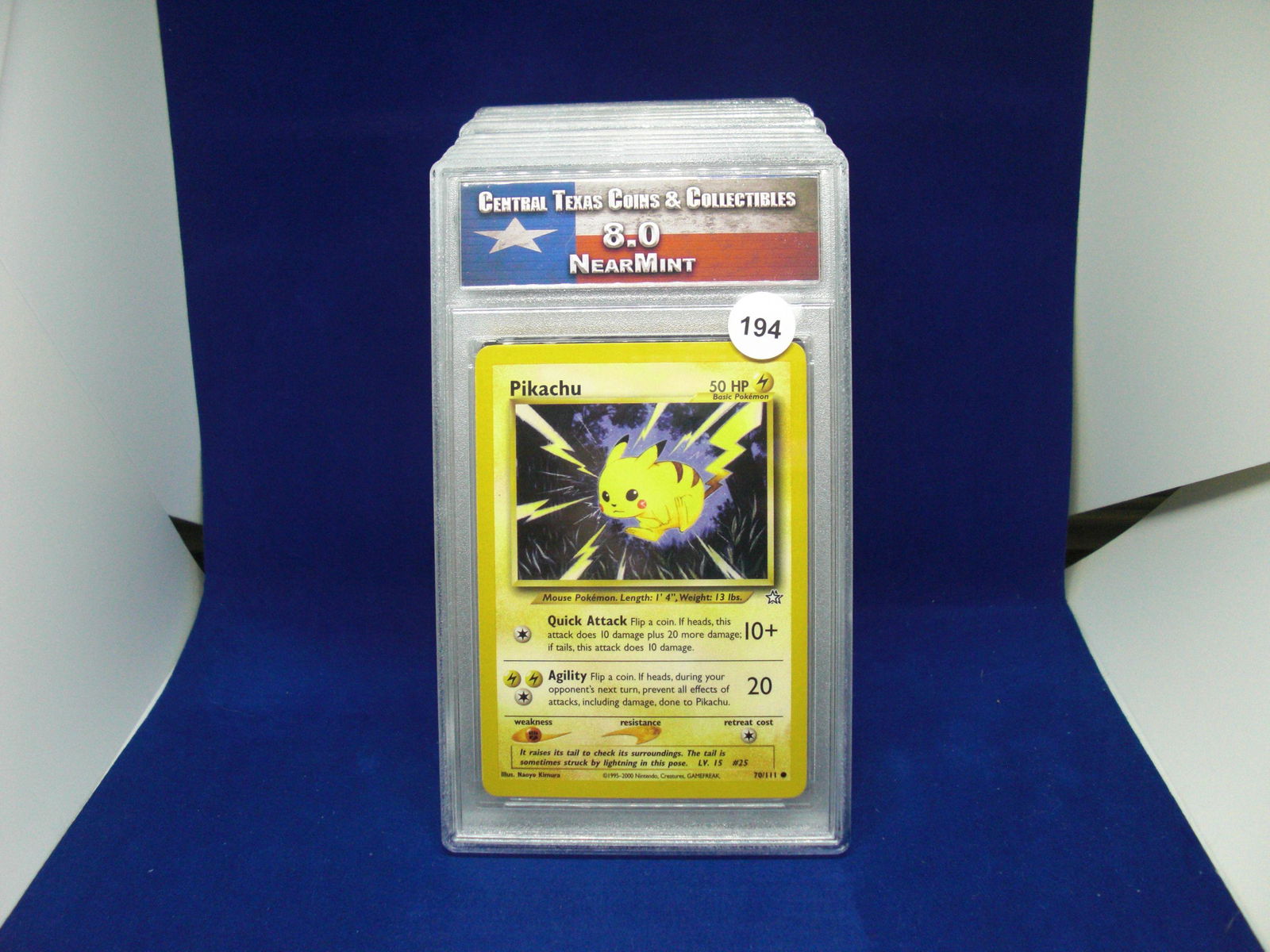 ctcc graded pokemon pikachu mint 8 (1 of 1)