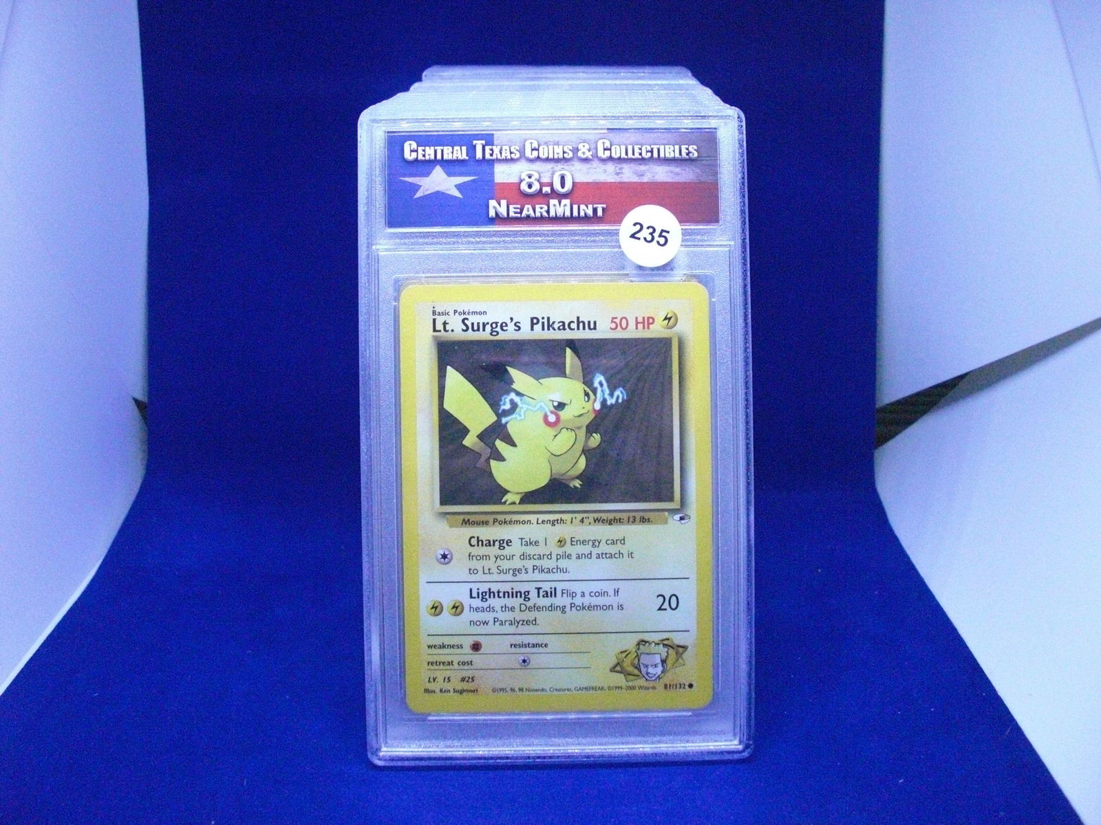 ctcc graded pokemon lt. surges pikachu mint 8 (1 of 1)
