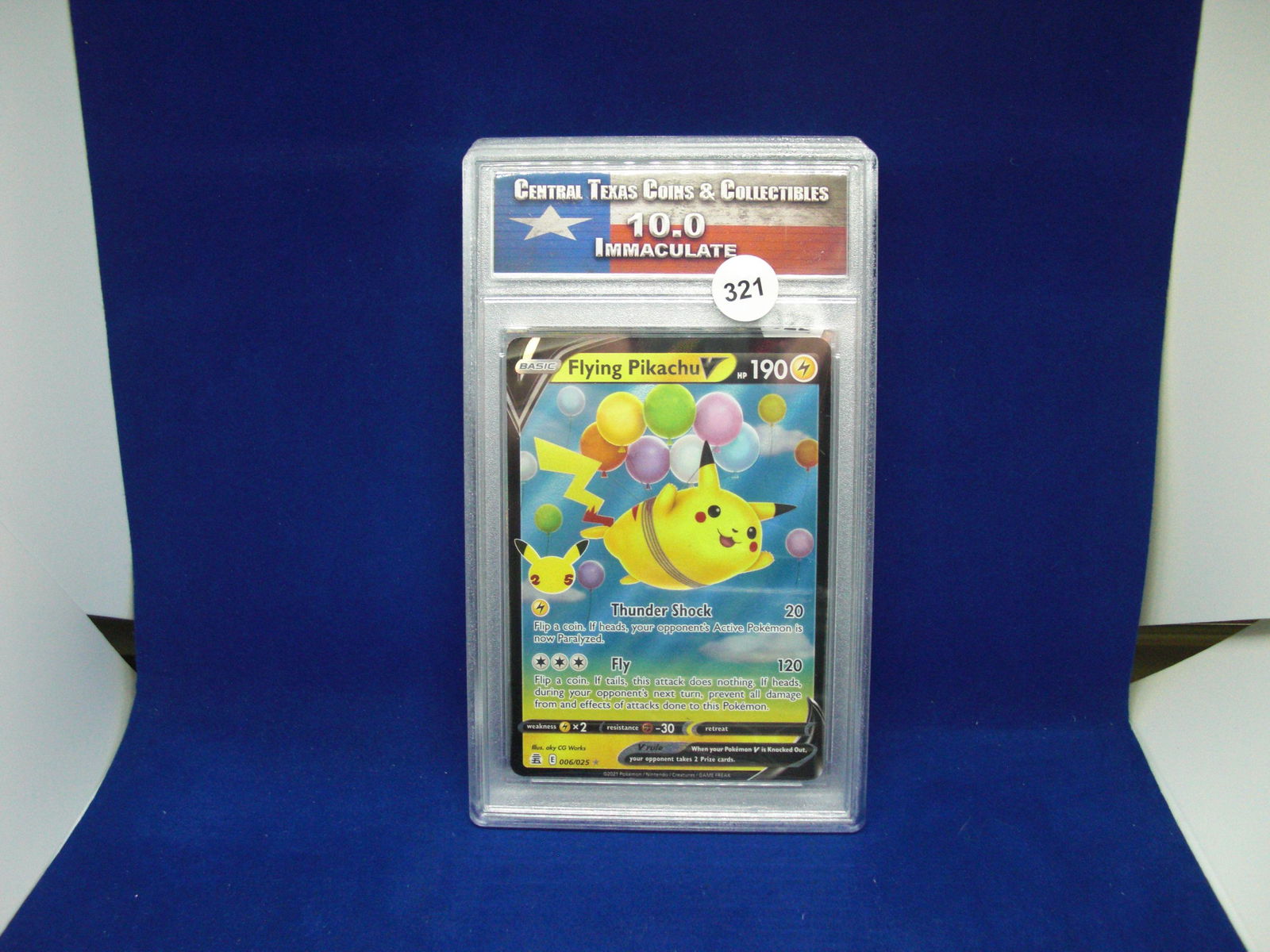 ctcc graded pokemon flying pikachuv mint 10 (1 of 1)