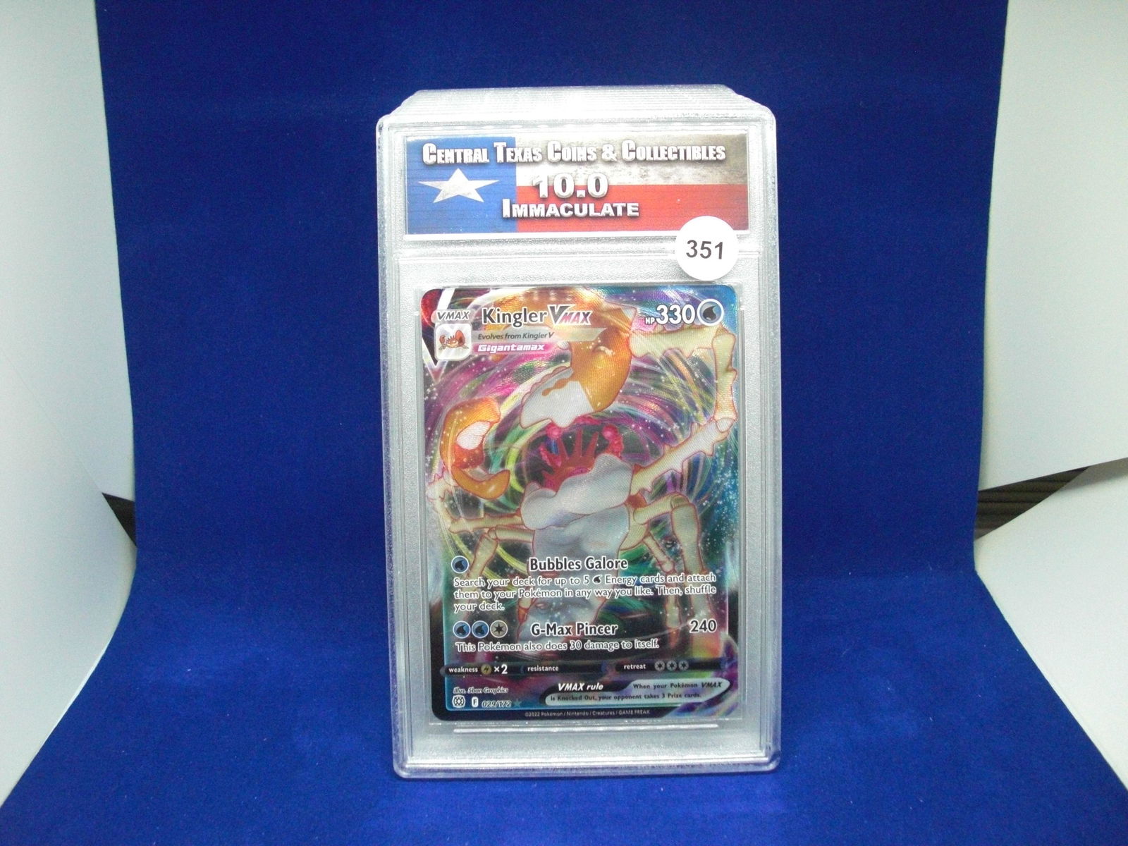 ctcc graded pokemon kingler vmax mint 10 (1 of 1)