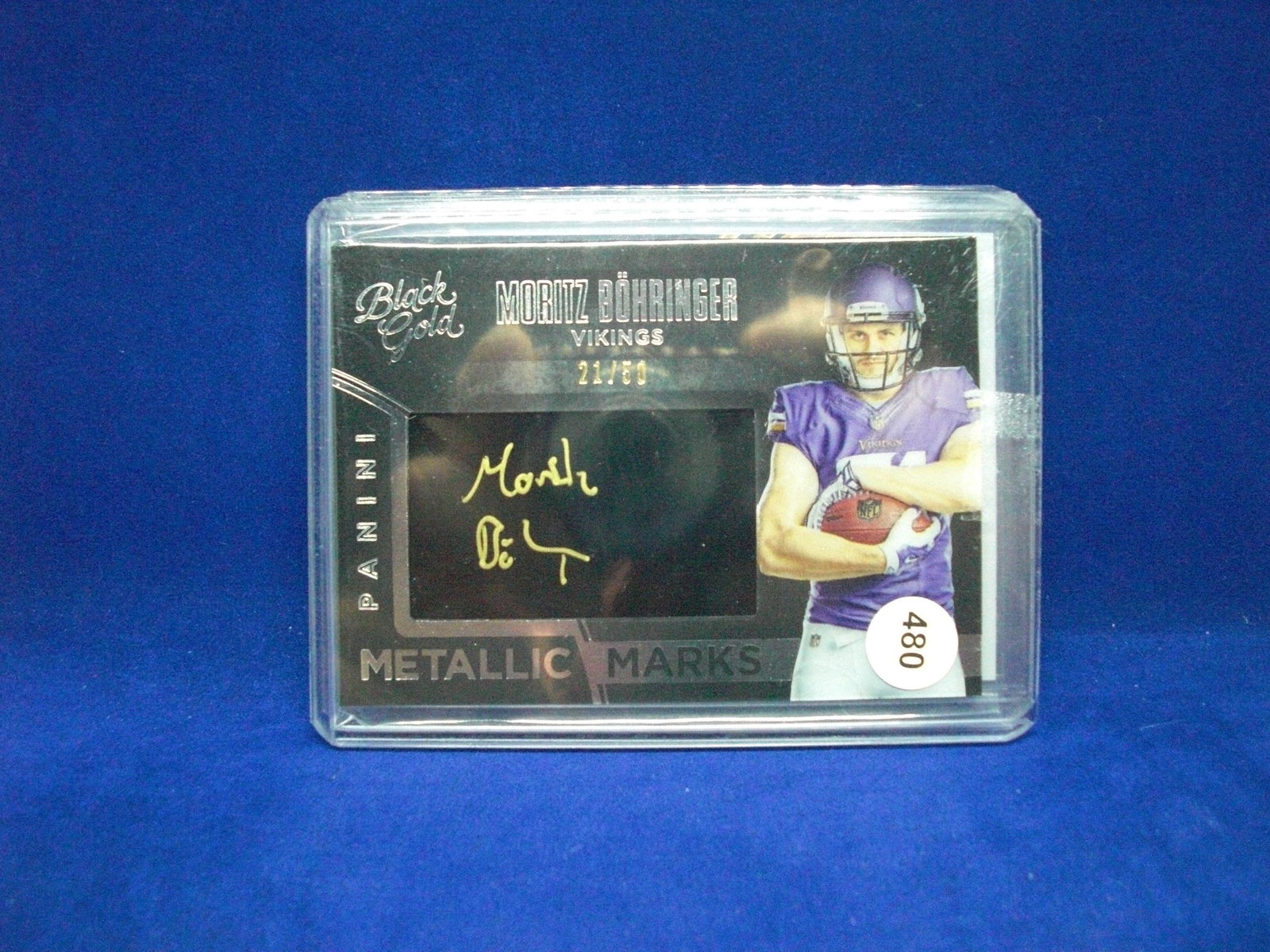 moritz bohringer auto/patch #21/50 black gold: in top loader