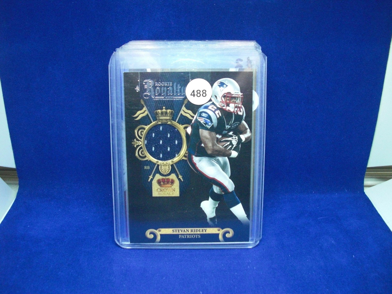 steven ridley jersey rookie royalty #298/299: in top loader