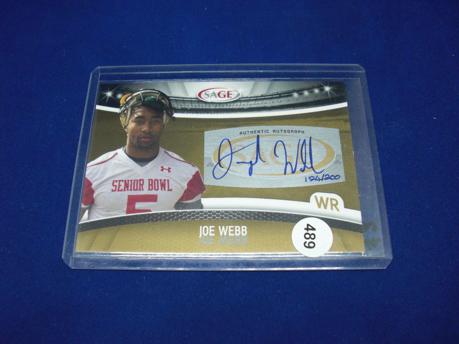 joe webb auto #194/200: in top loader