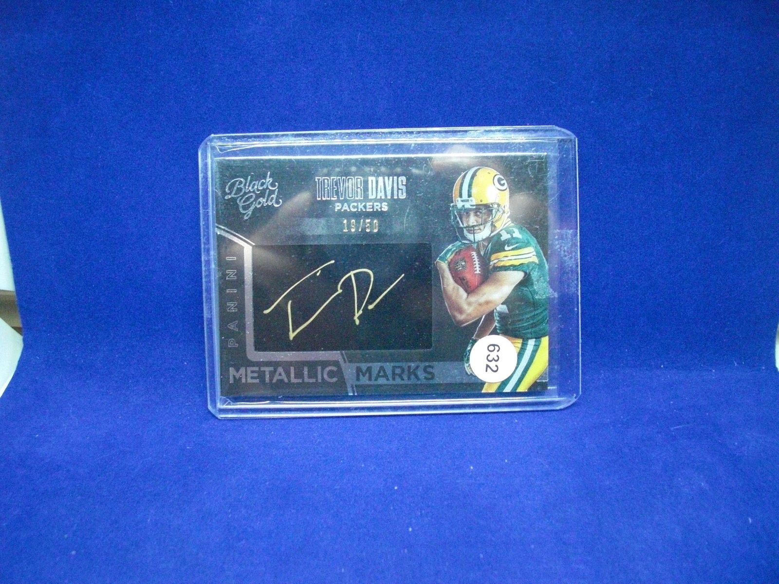 trevor davis black gold auto jersey metallic marks (1 of 1)