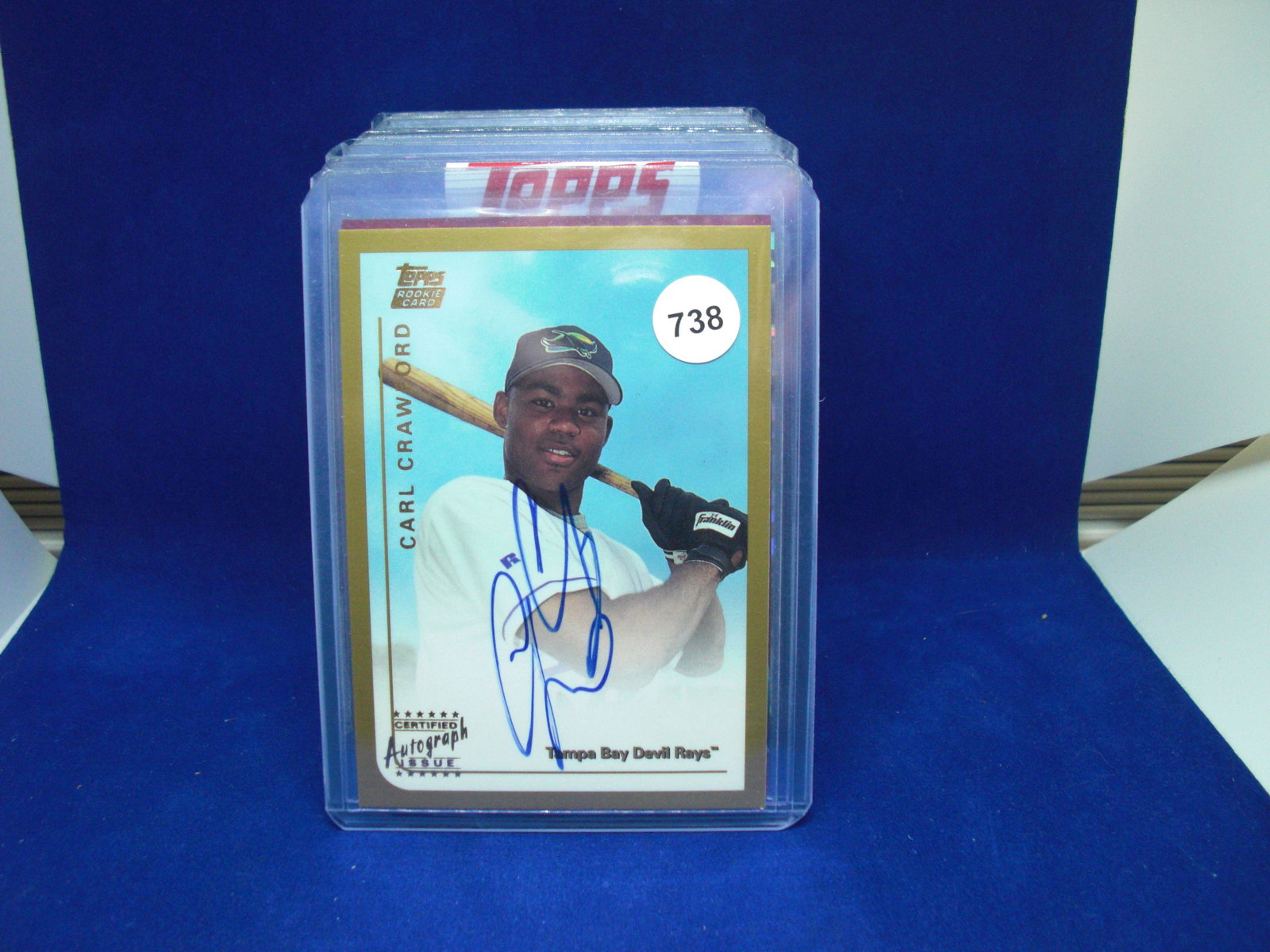 carl crawford auto: in top loader