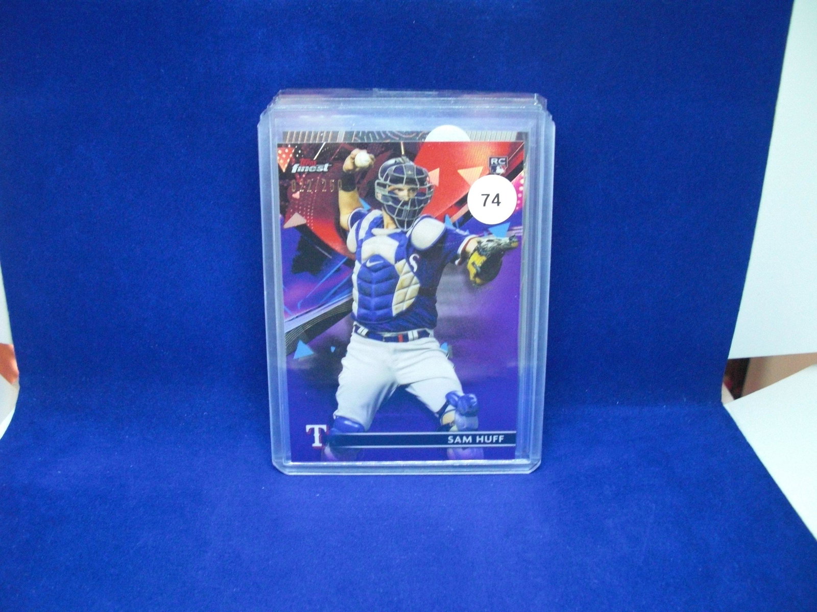 sam huff rookie #022/250: in top loader