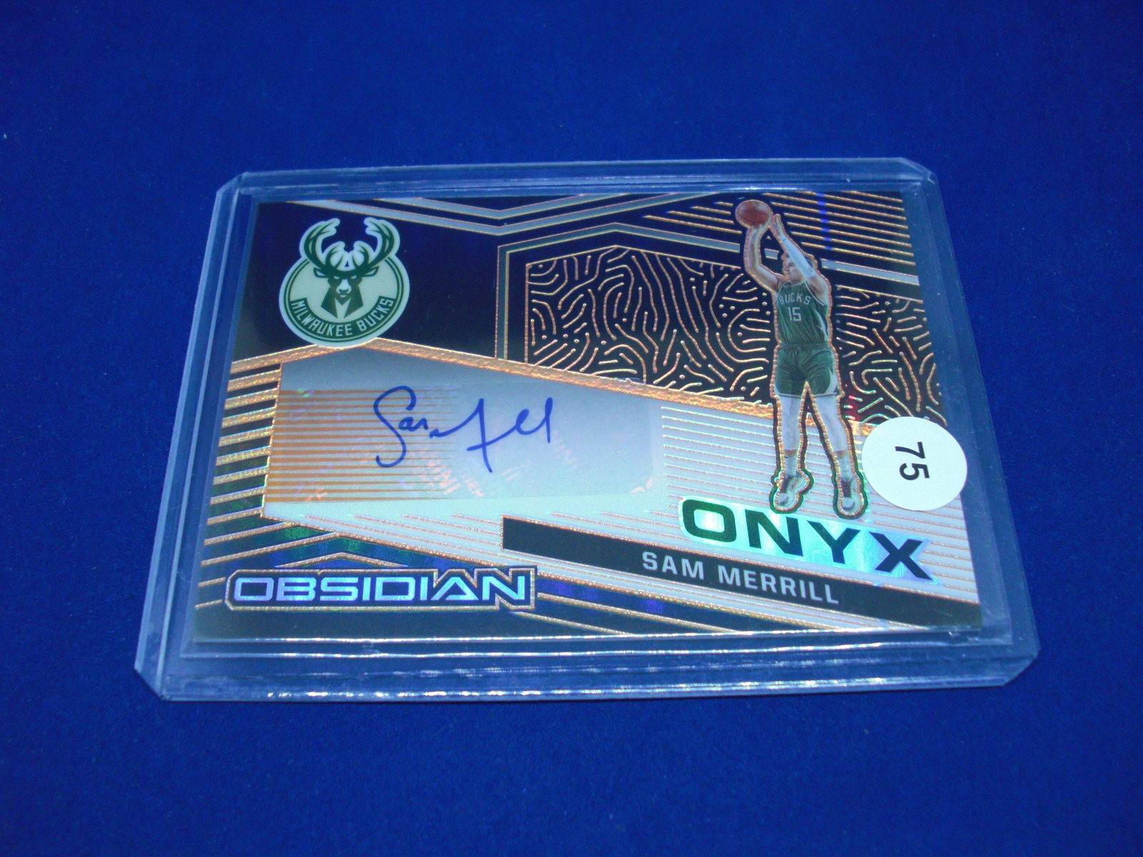 sam merrill auto #18/50: in top loader