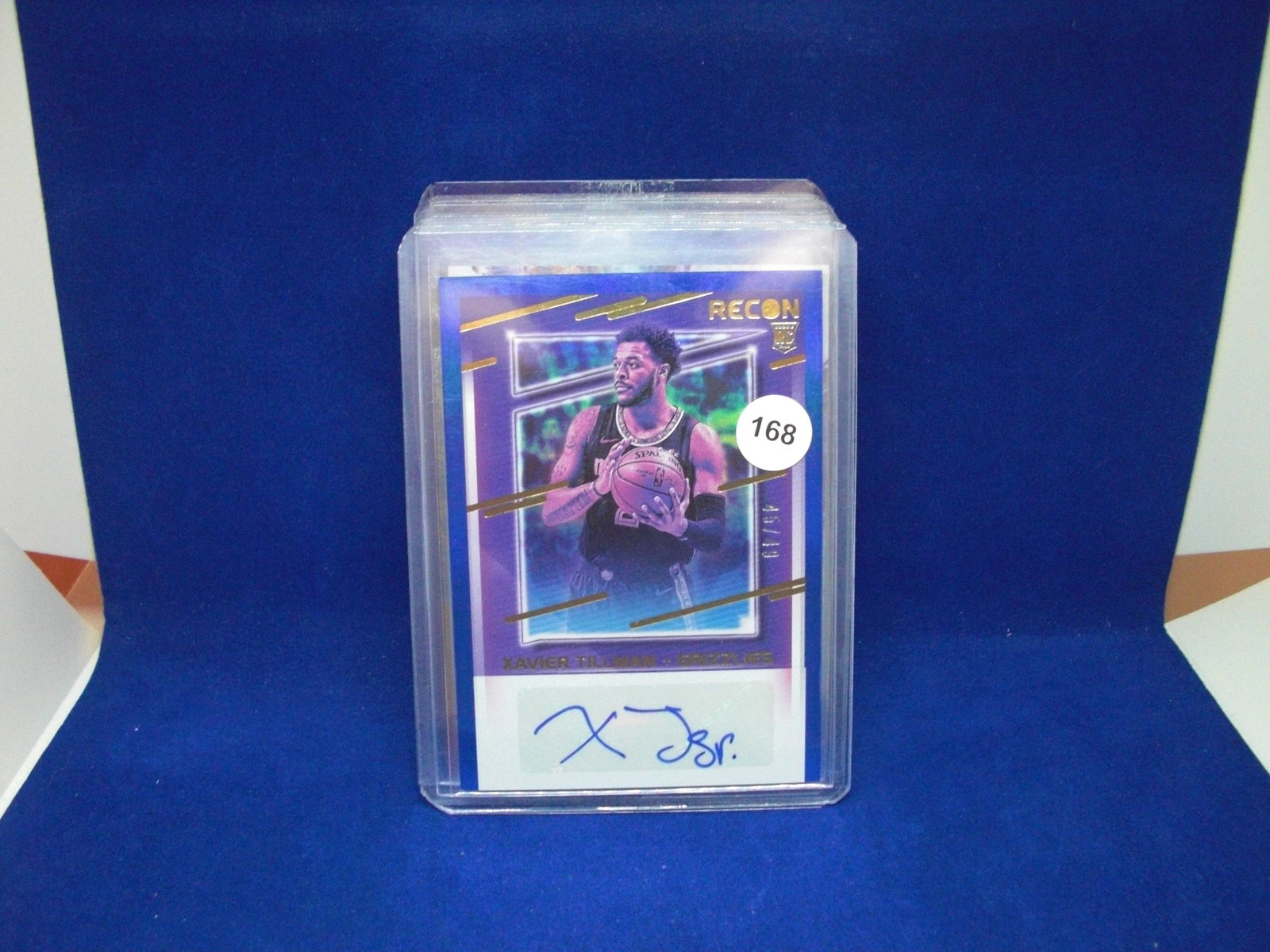 xavier tillman auto recon rookie #45/49: in top loader
