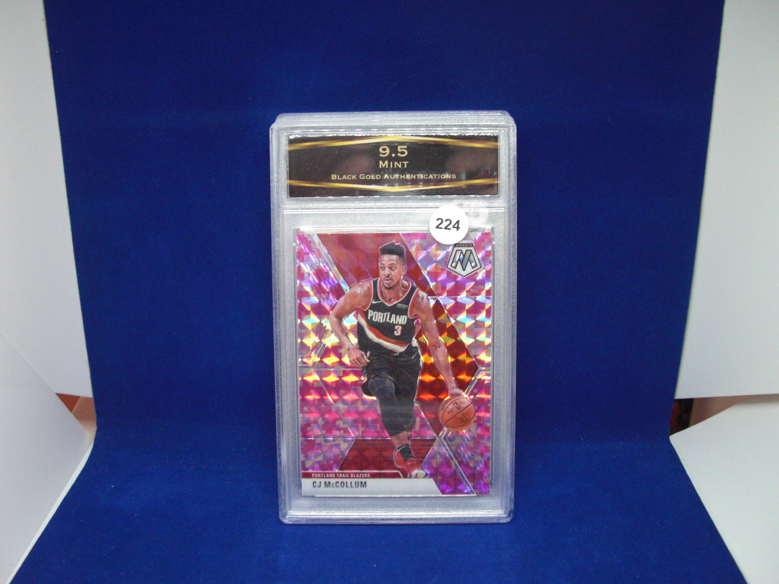 bga graded cj mccollum pink mint 9.5 (1 of 1)