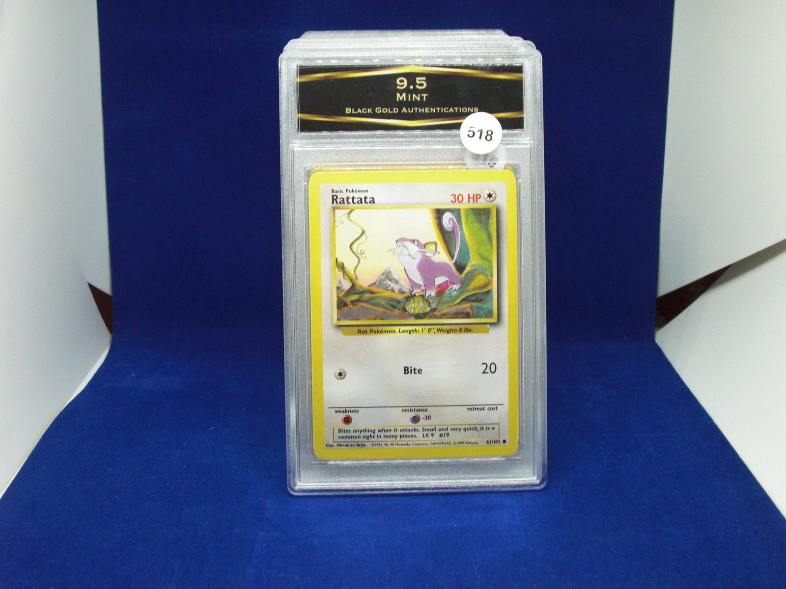 bga graded pokemon rattata mint 9.5: nice graded card