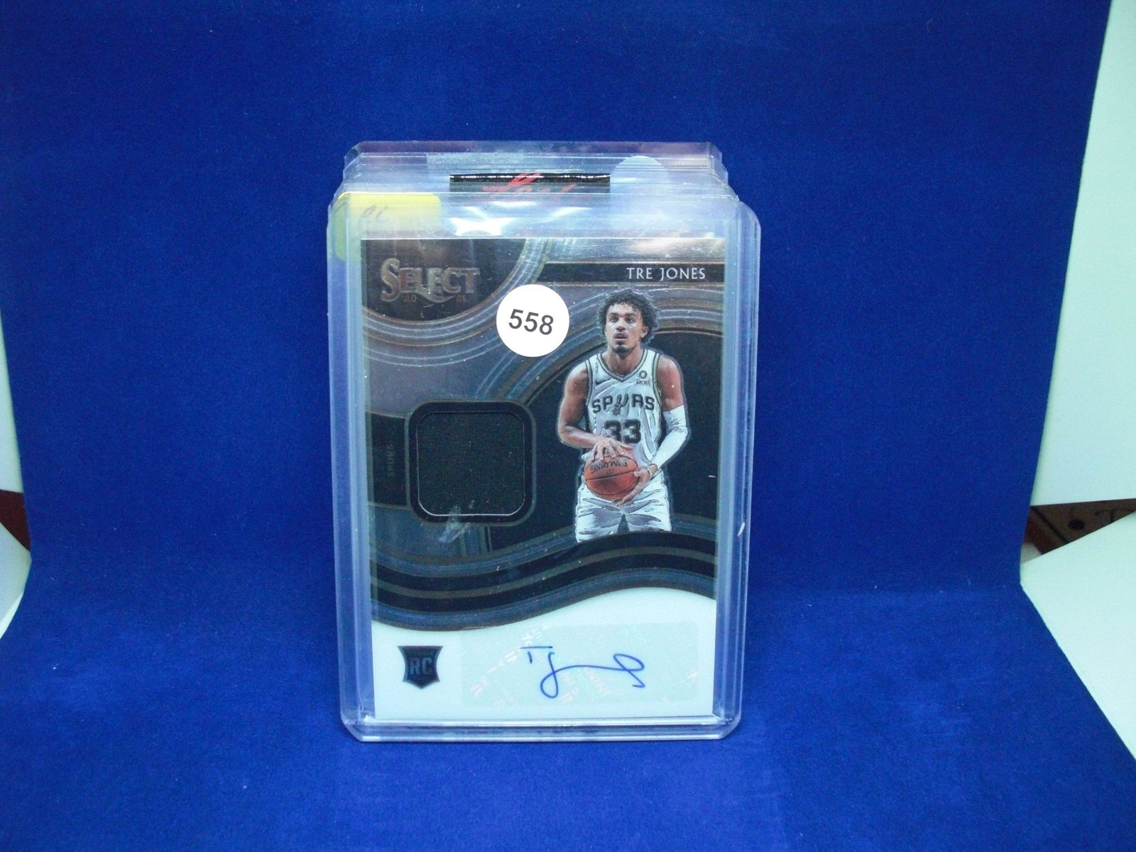 tre jones select auto/jersey rookie #144/199 (1 of 1)