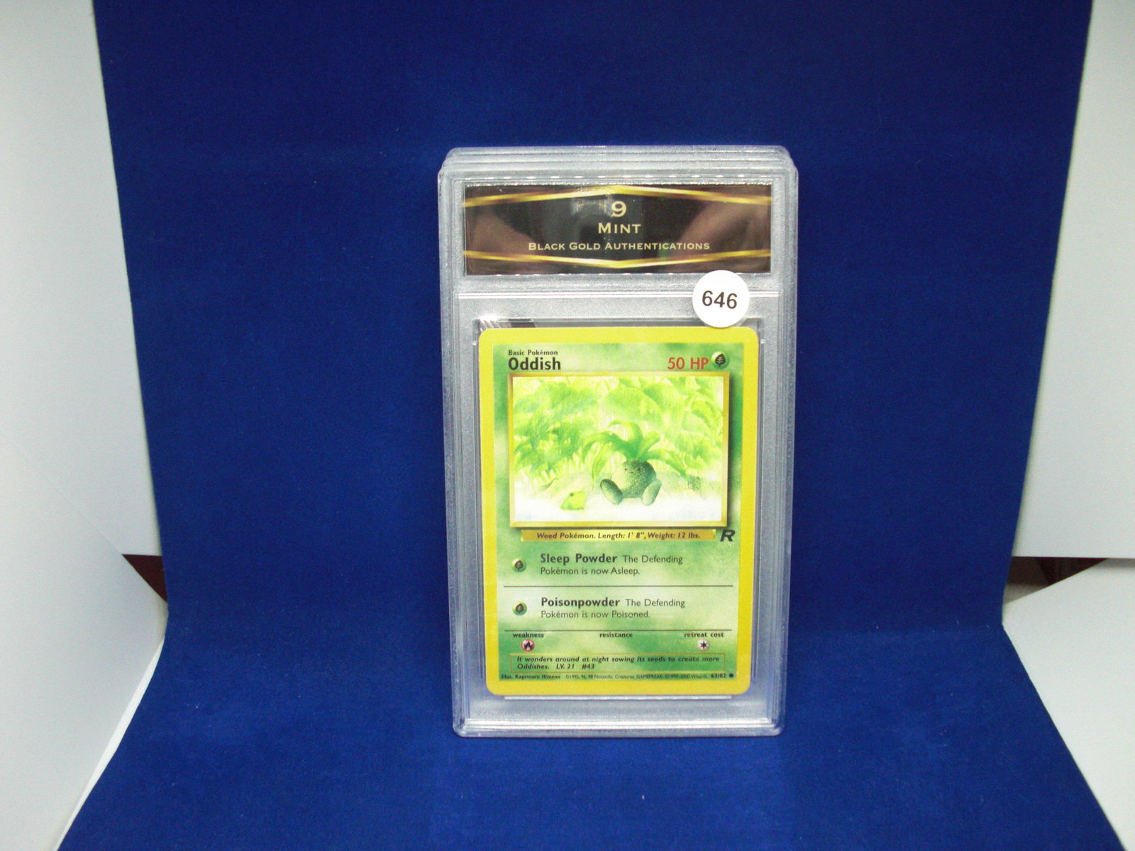 bga graded mint 9 pokemon oddish (1 of 1)