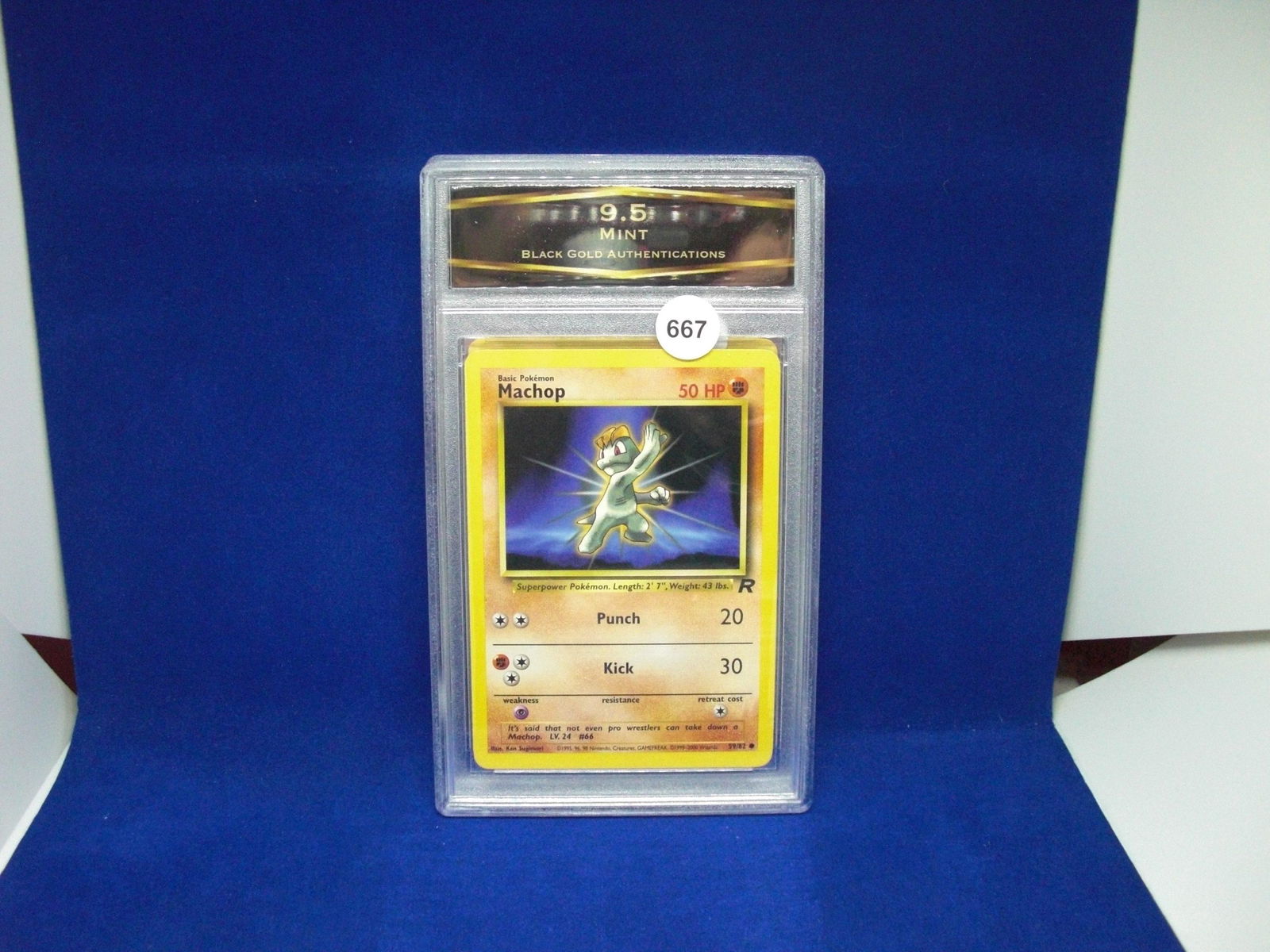 bga graded pokemon mint 9.5 machop (1 of 1)