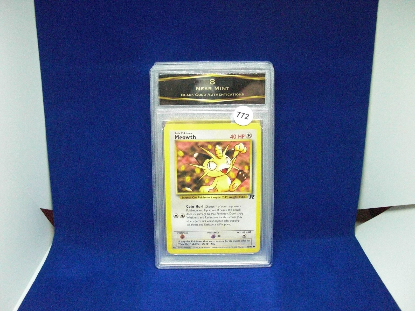 bga graded pokemon mint 8 meowth (1 of 1)