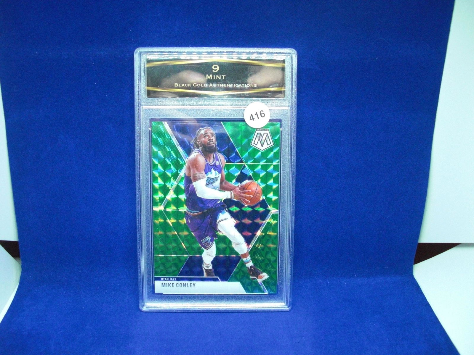 bga graded 9 green mike conley mosaic: nice graded card