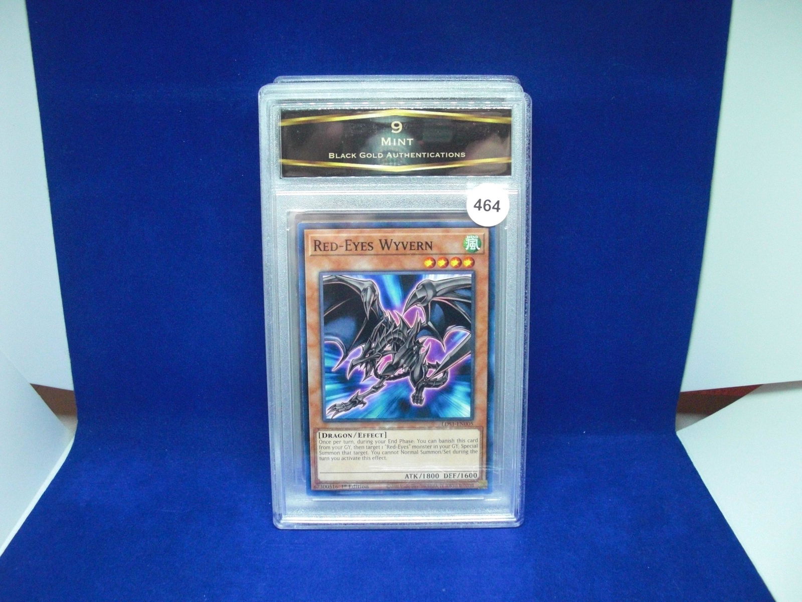 bga graded mint 9 red-eyes wyvern yu-gi-oh (1 of 1)