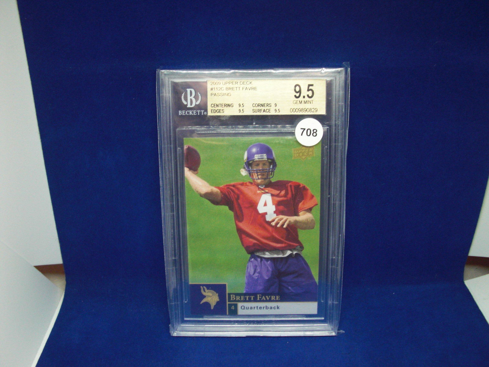 beckett graded brett favre mint 9.5 (1 of 1)