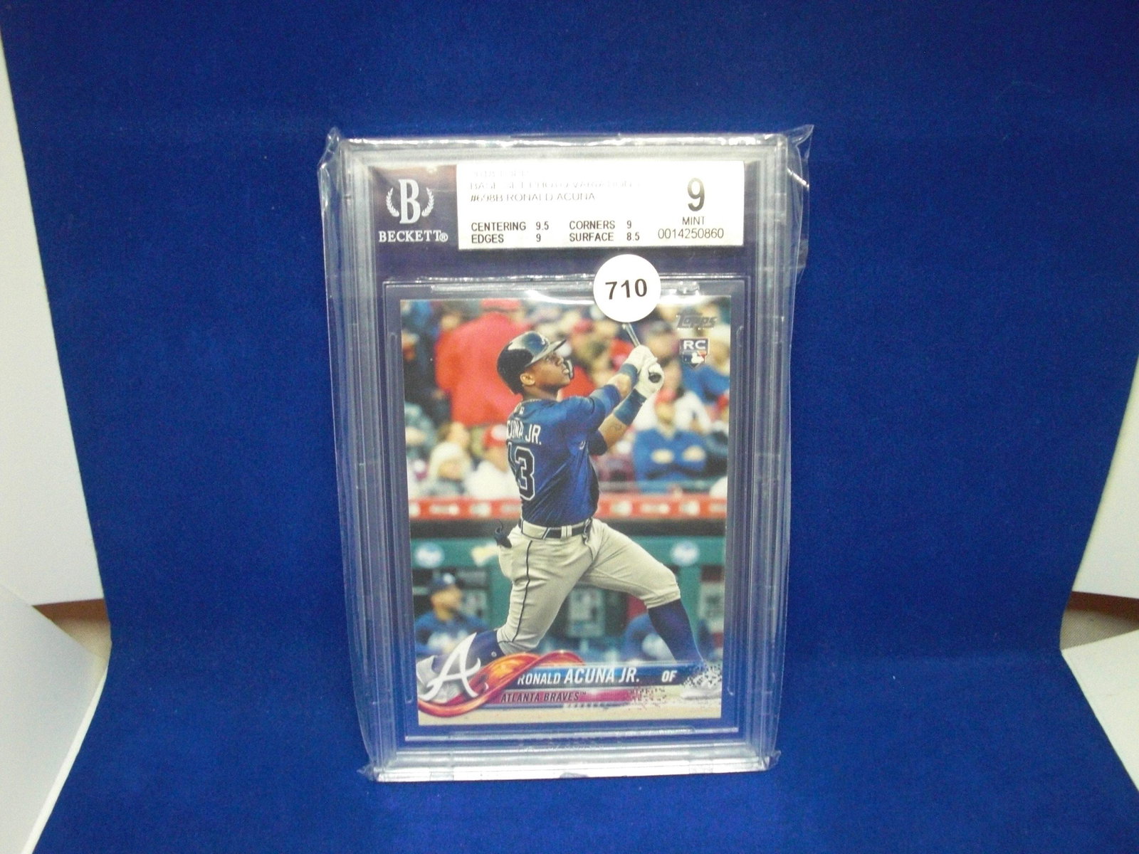 beckett graded ronald acuna rookie mint 9 (1 of 1)