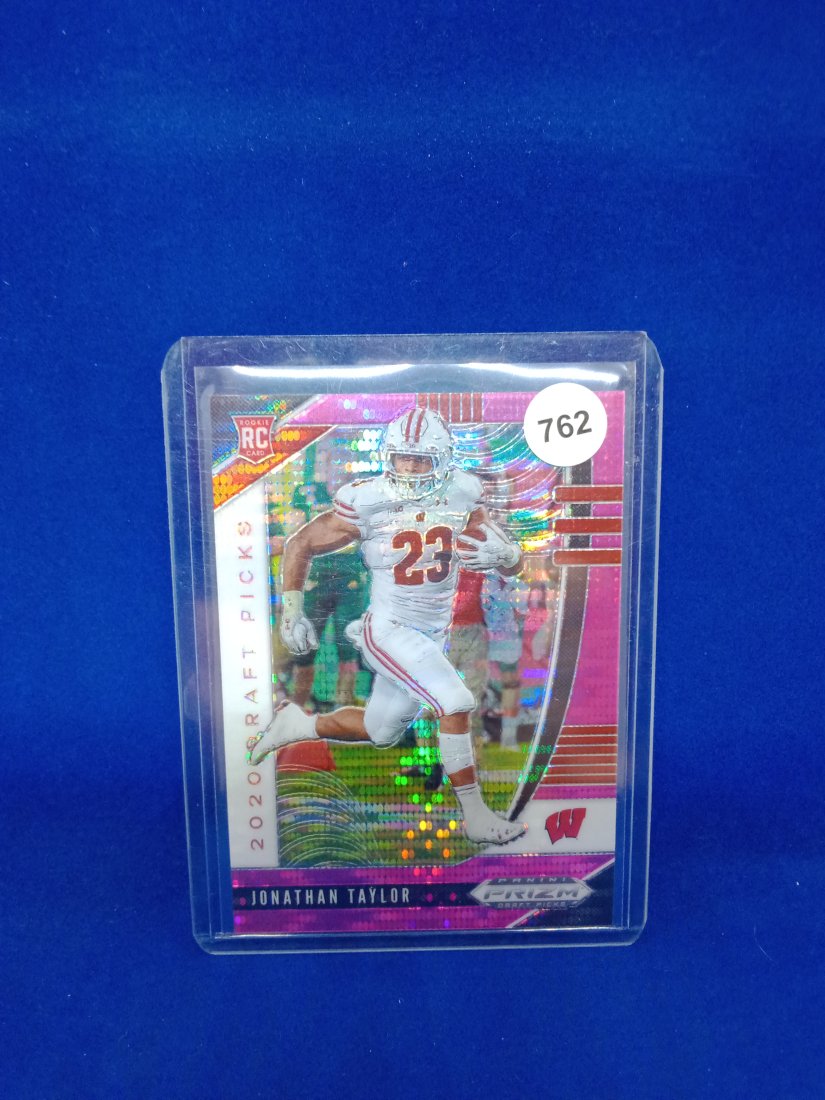 Jonathan Taylor pink hyper prizm rookie card (1 of 1)