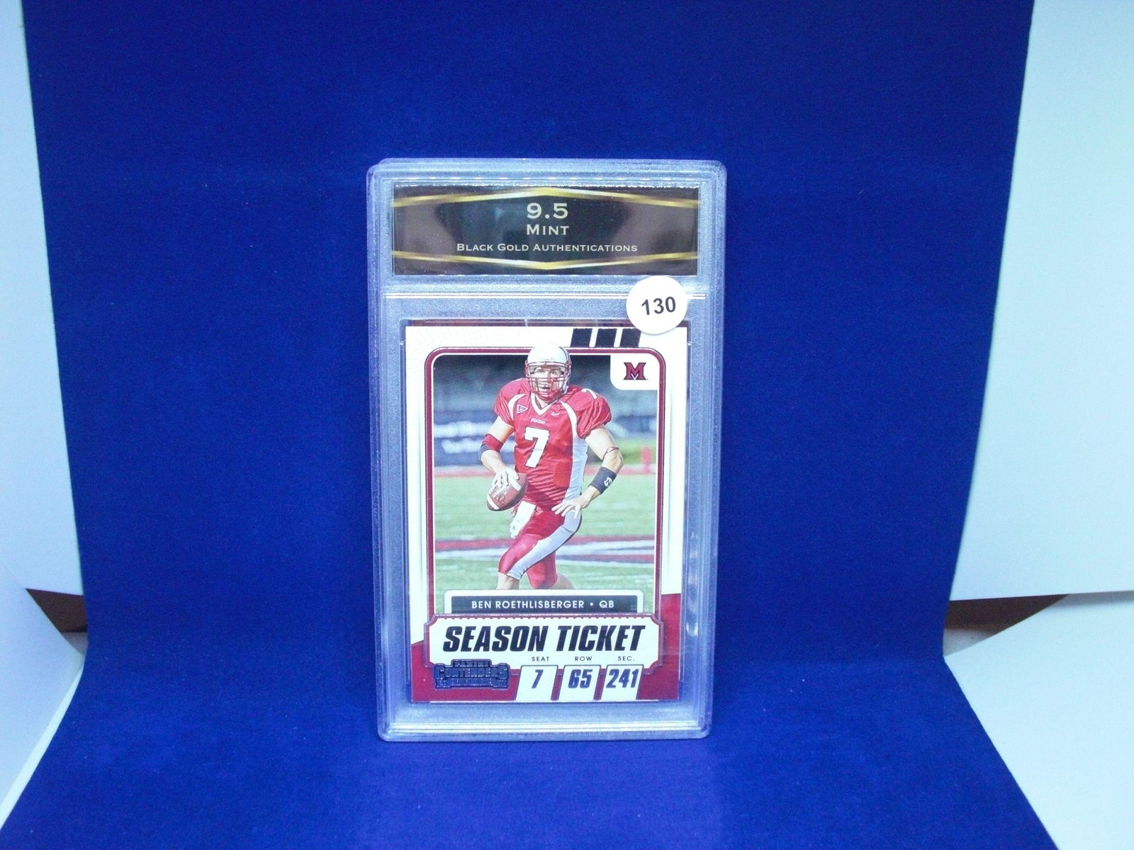 bga graded ben roethlisberger mint 9.5: nice graded card