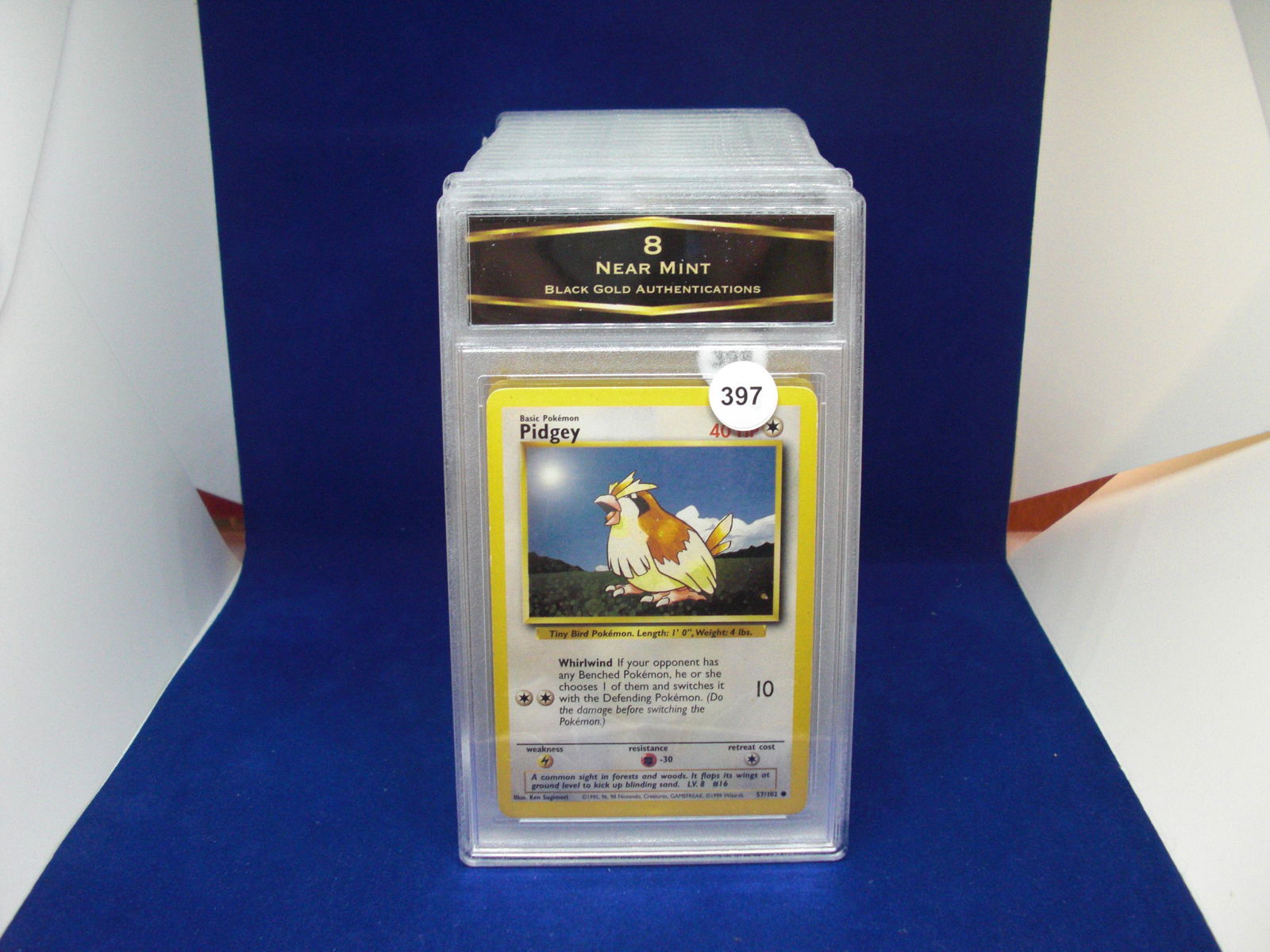 bga graded mint 8 pidgey: nice graded card