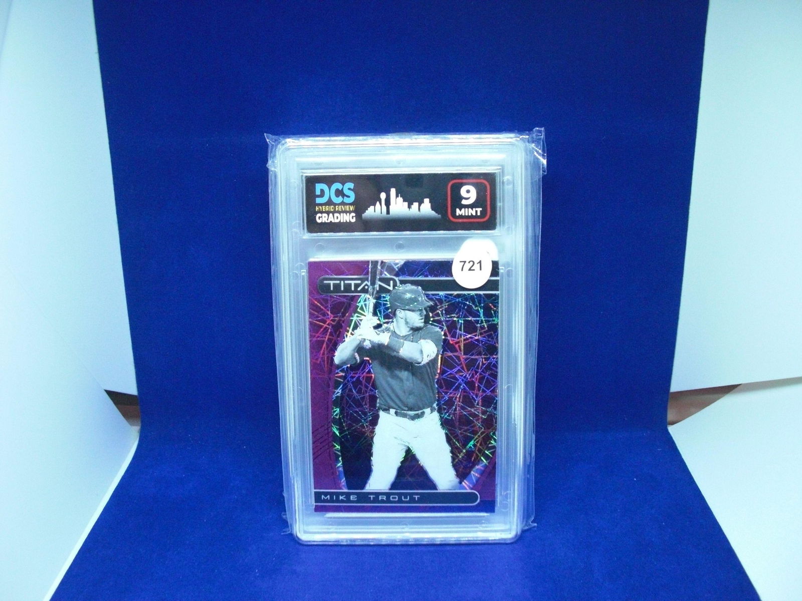 dcs graded mint 9 mike trout purple titan (1 of 1)