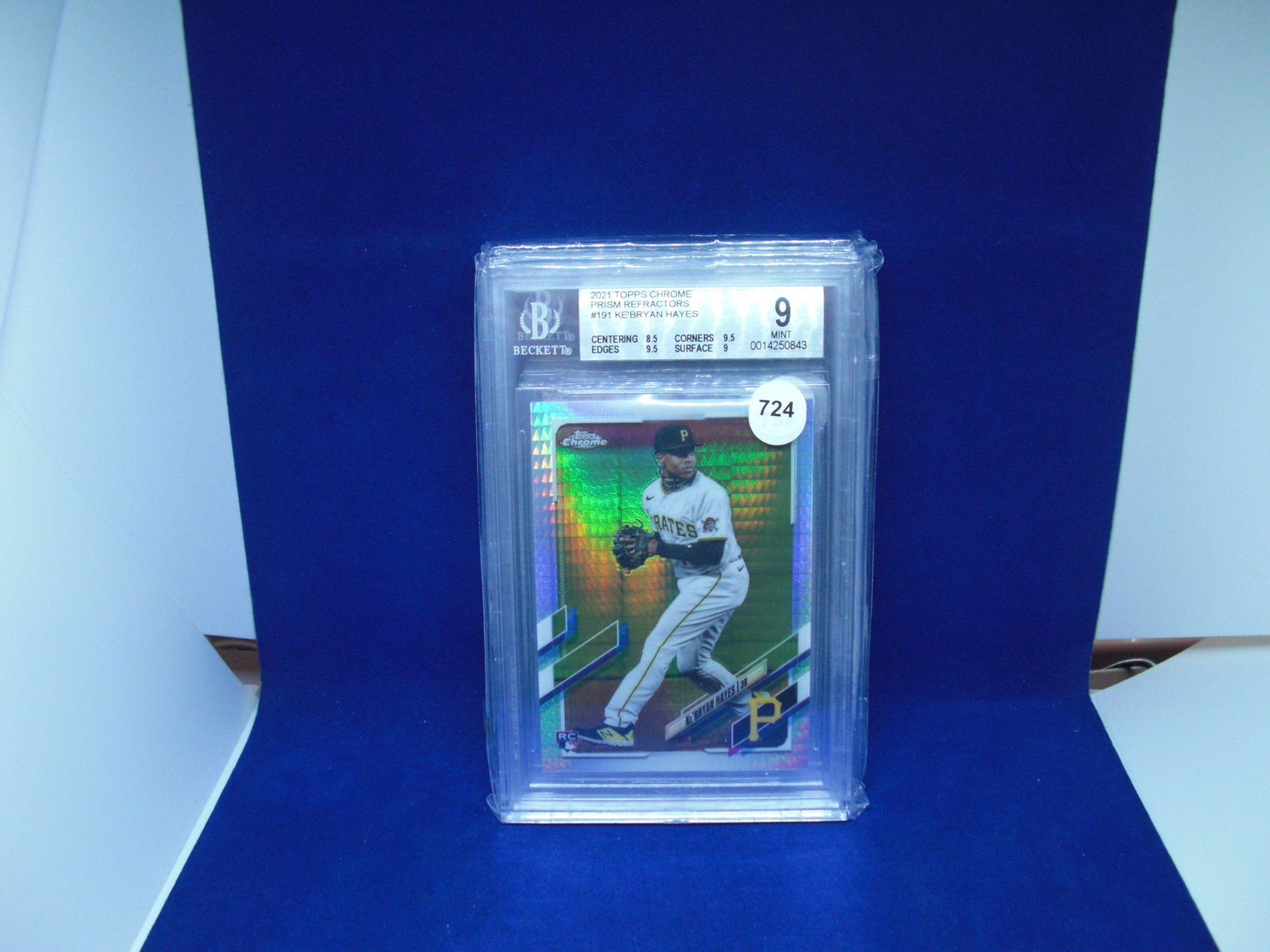 beckett graded mint 9 ke'bryan hayes refractor (1 of 1)