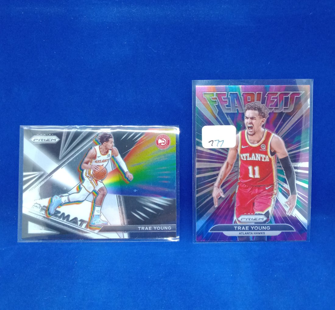 Lot of 2 Trae Young prizm insert cards (1 of 1)