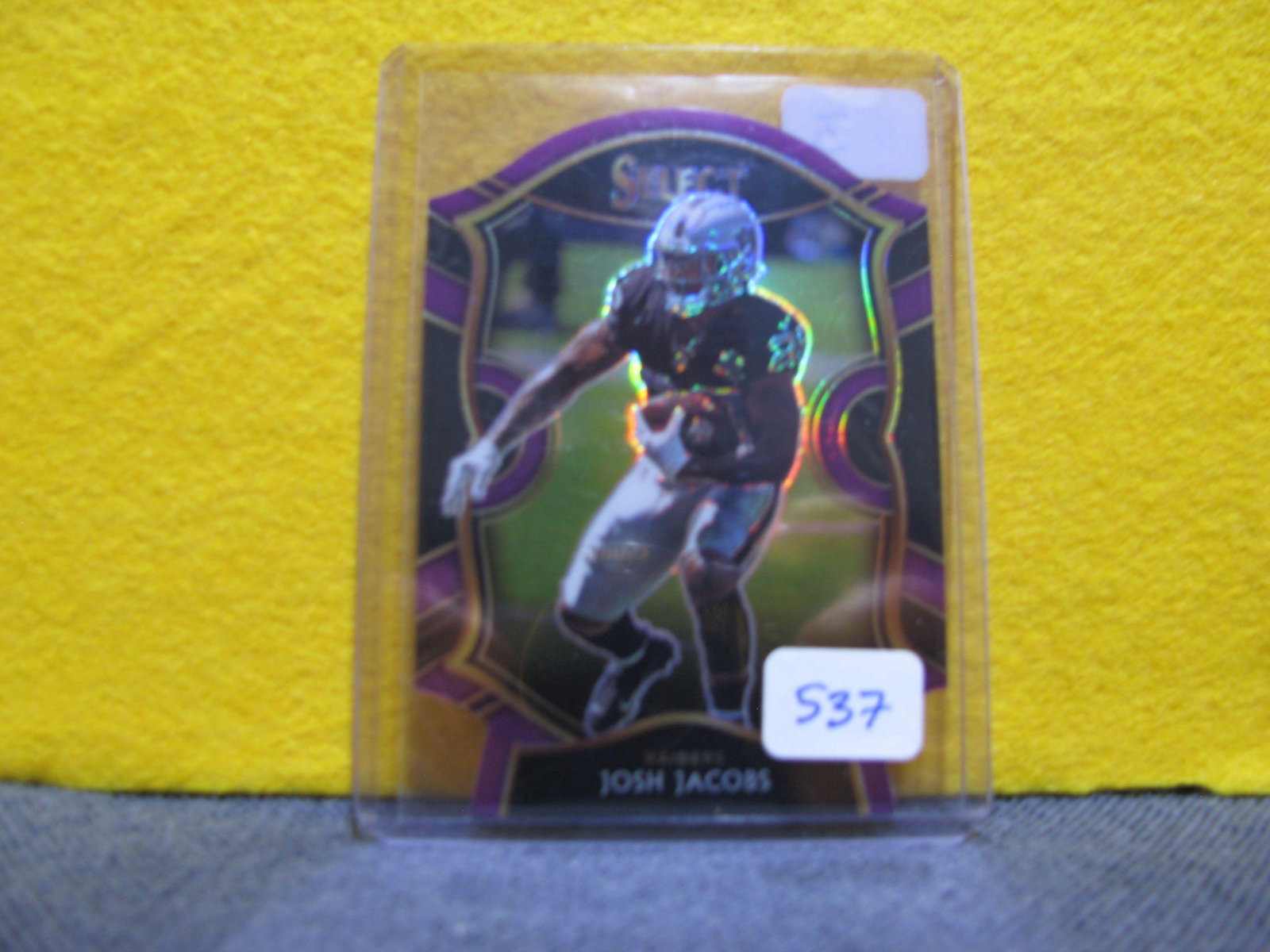 Josh Jacobs Purple Die/Cut Prizm: Josh Jacobs Purple Die/Cut Prizm