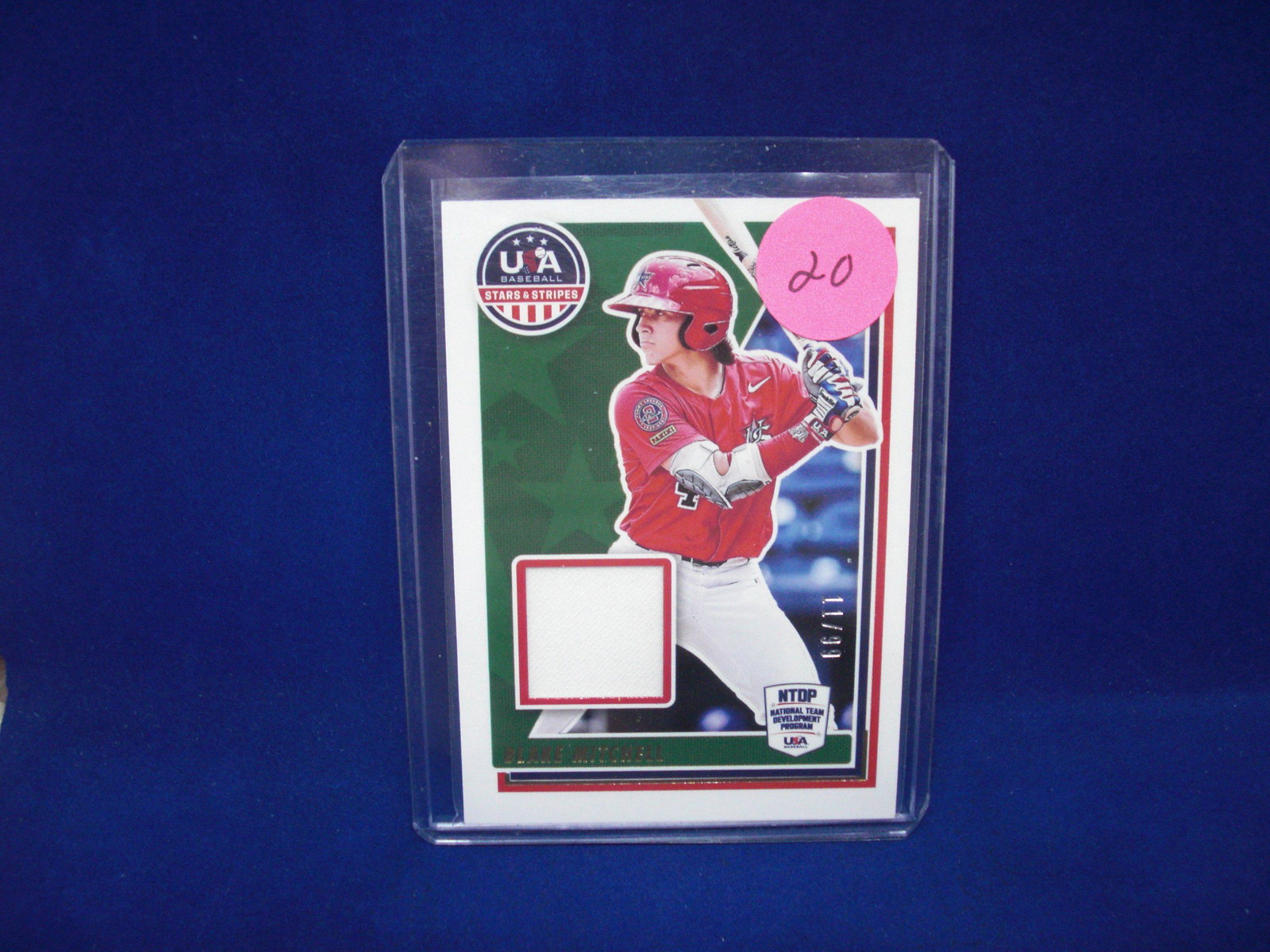 blake mitchell jersey #11/99: in top loader