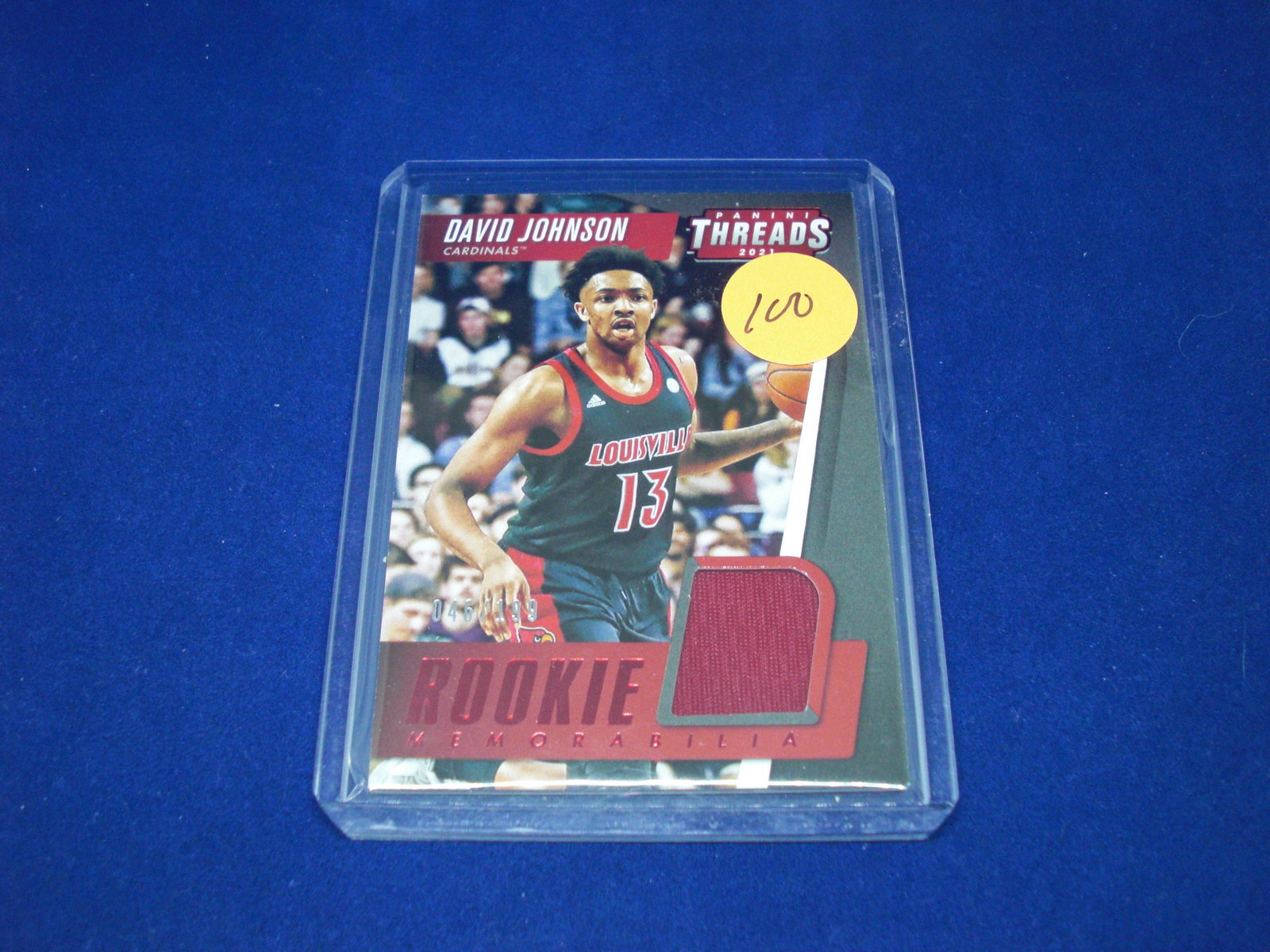 david johnson jersey #46/199: in top loader