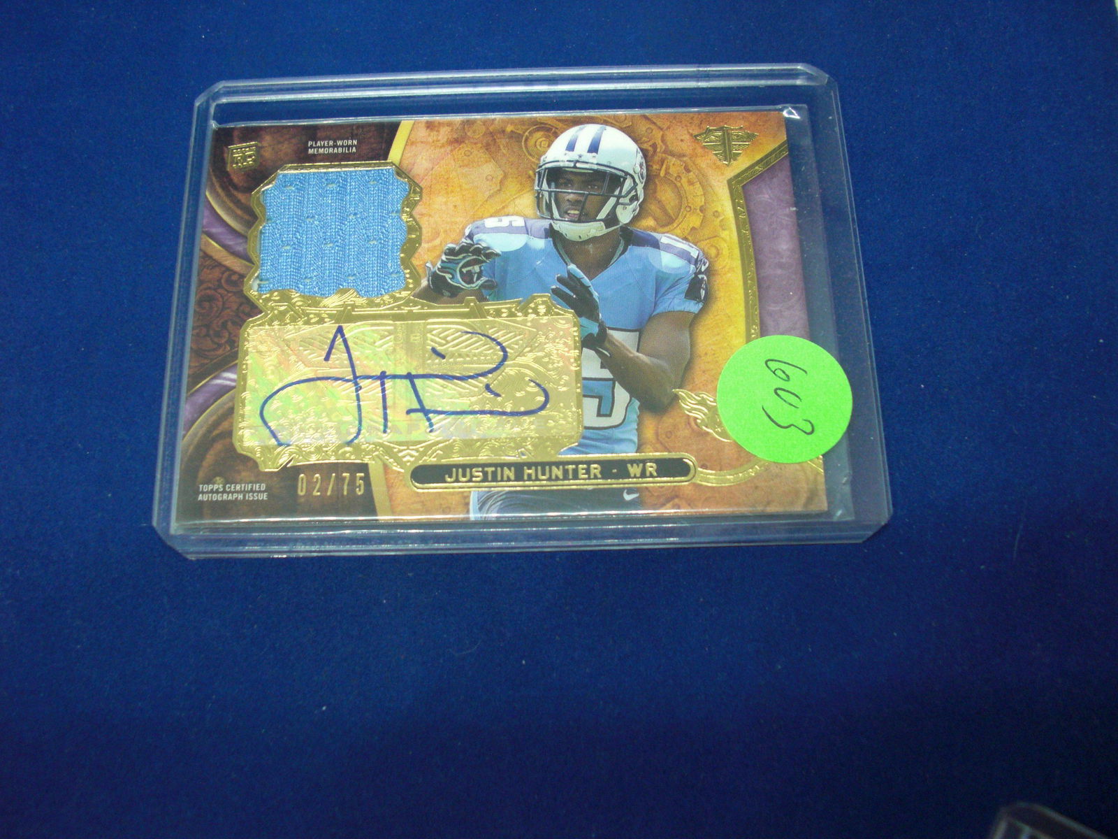 justin hunter auto jersey rookie #2/75 (1 of 1)