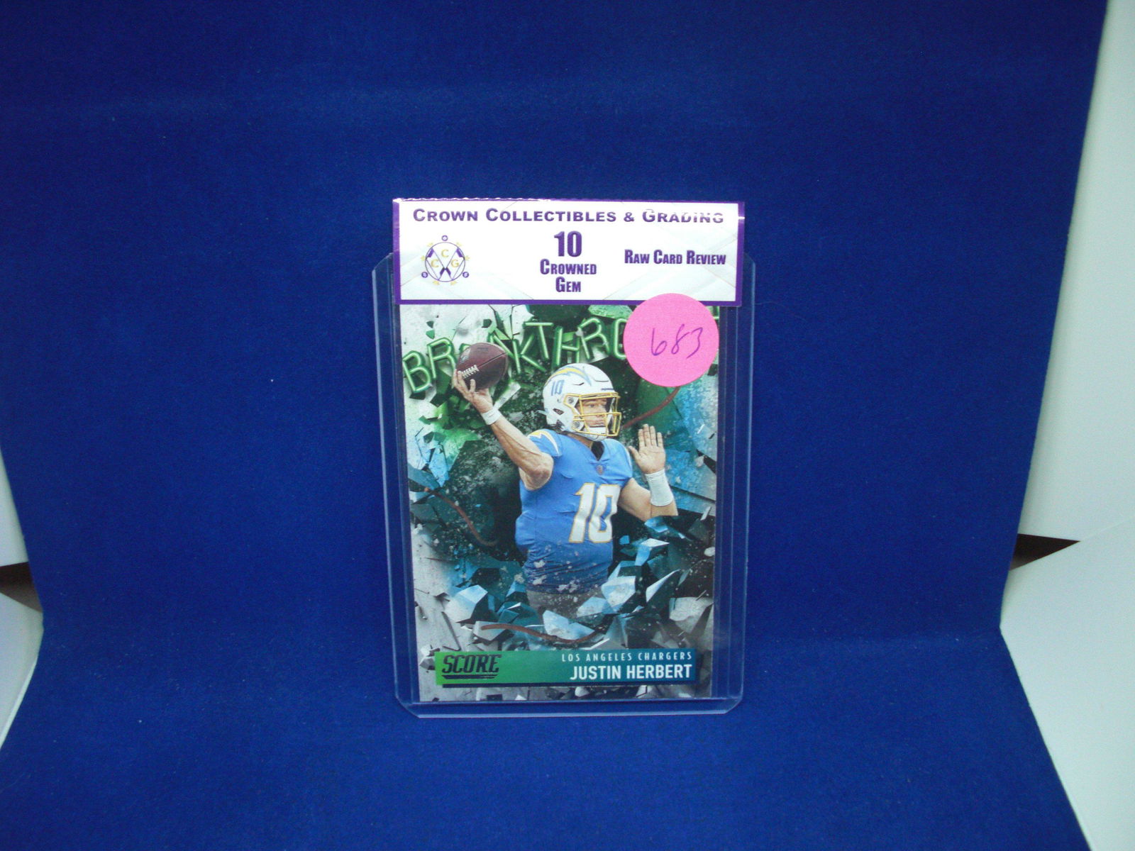 cc&g raw review graded mint 10 justin herbert breakthrough (1 of 1)