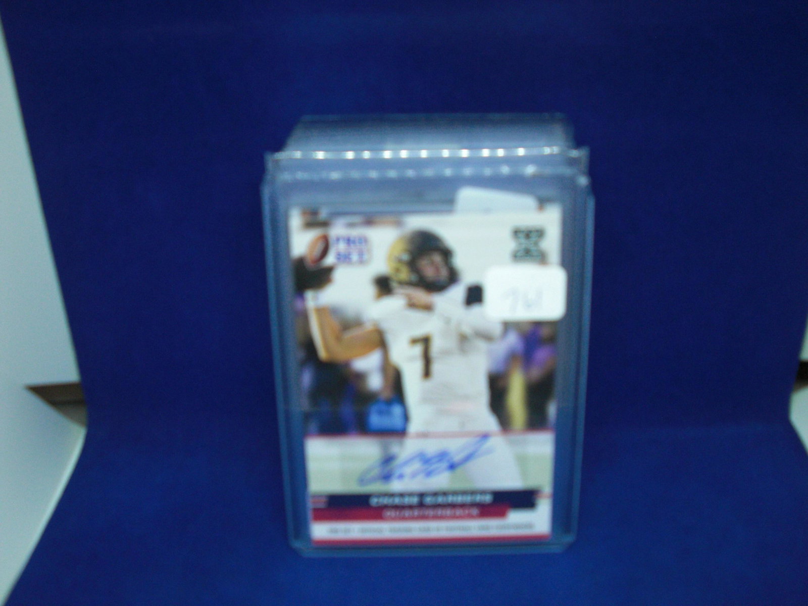 chase garbers auto: in top loader